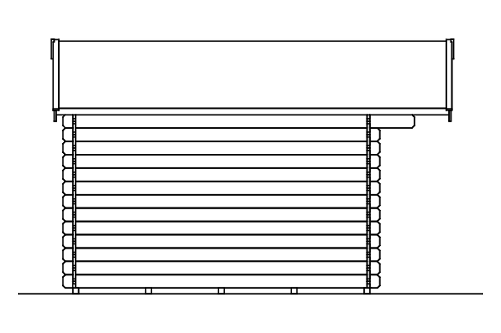 Tuinhuis Faro 3, 28mm 300 x 300 cm, onbehandeld