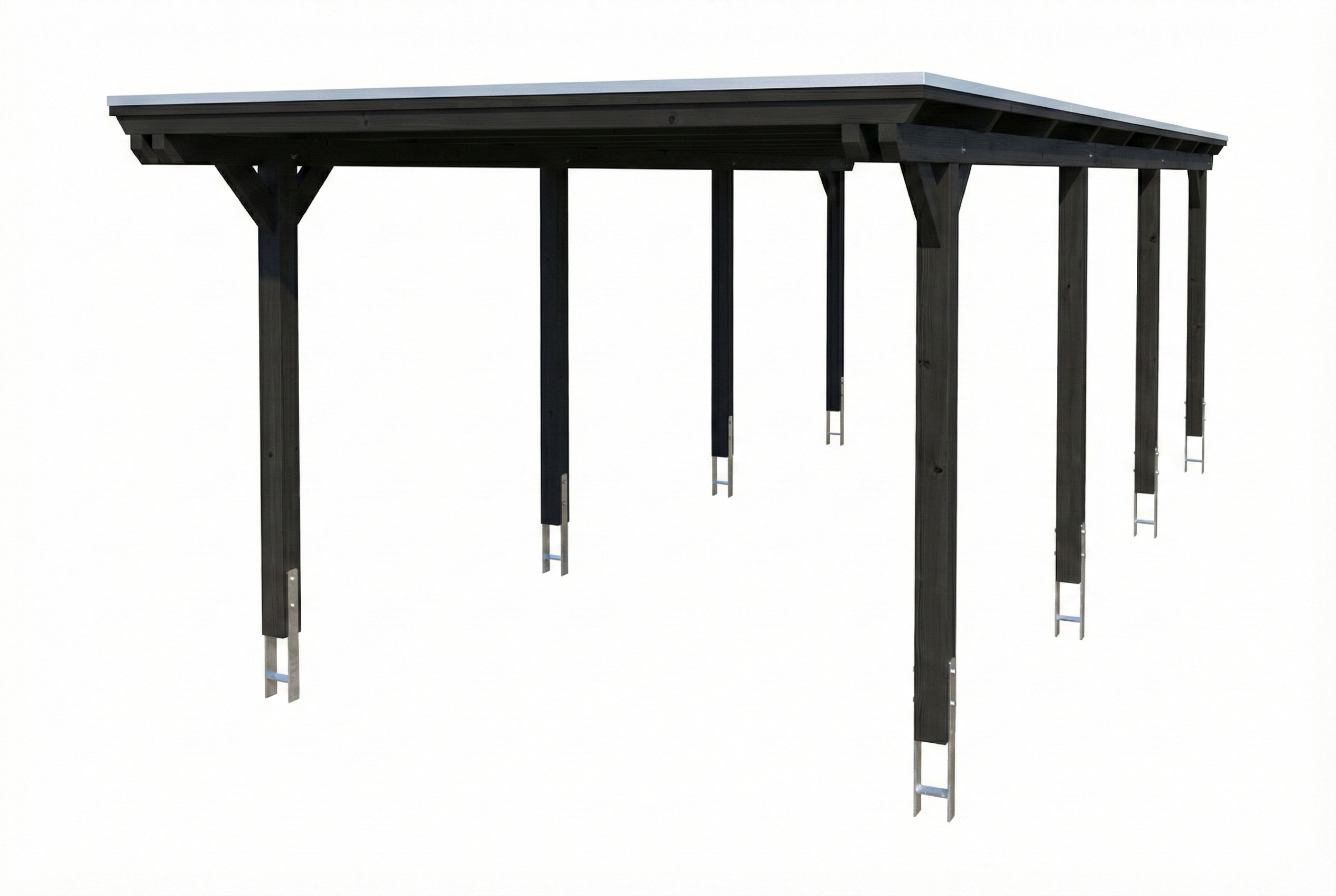 Carport Emsland 340 x 846 cm avec toit EPDM, anthracite