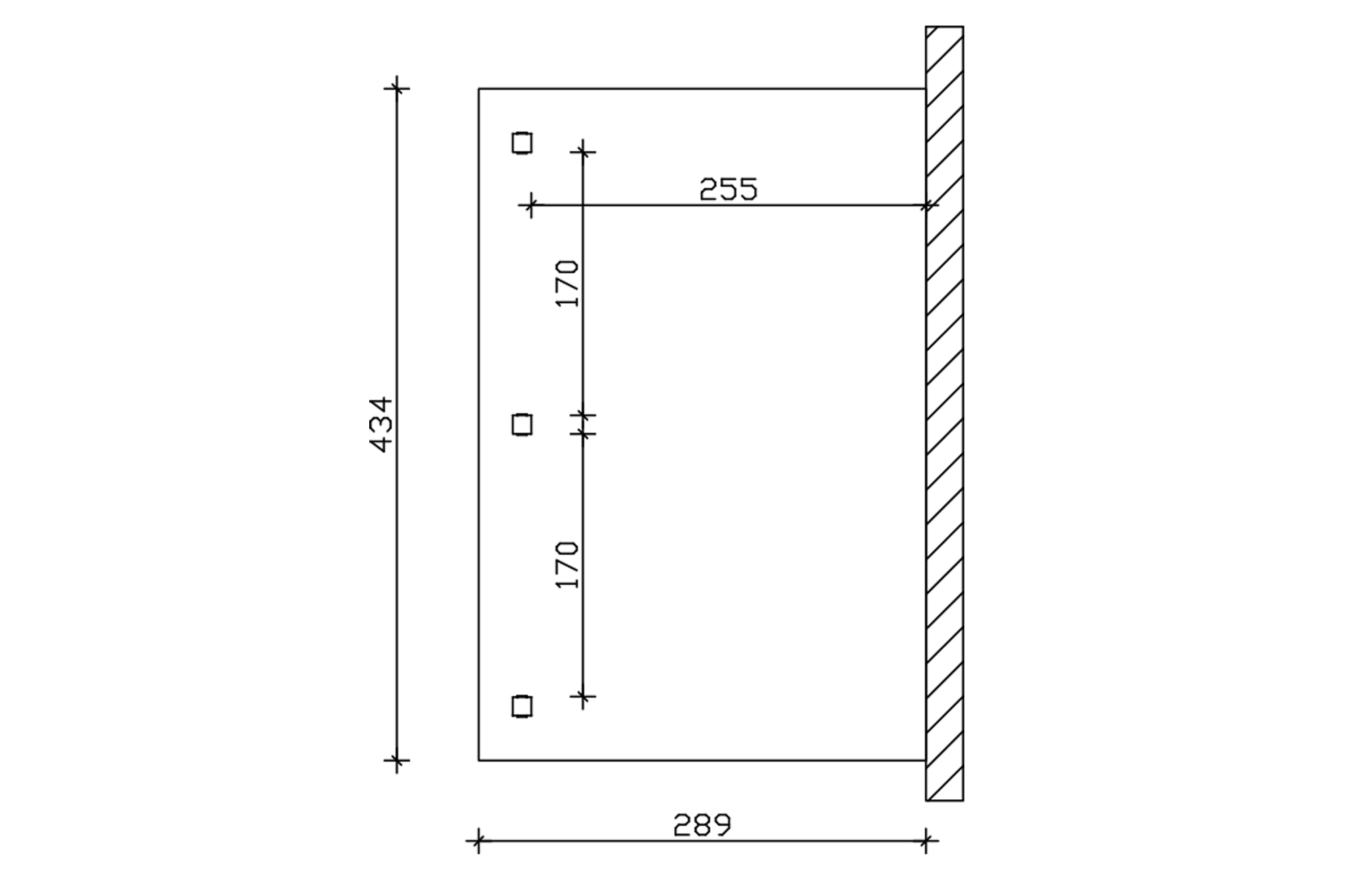 Terrasoverkapping Venezia 434 x 289 cm, gelamineerd hout, gelakt in licht eiken