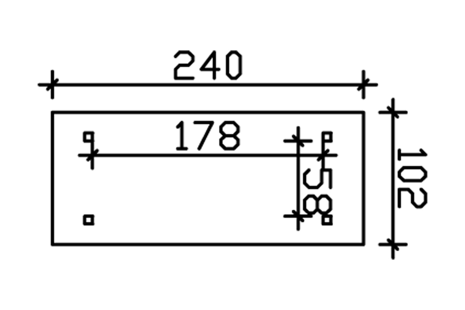 Holzunterstand Lars 1, 240 x 102 cm, natur