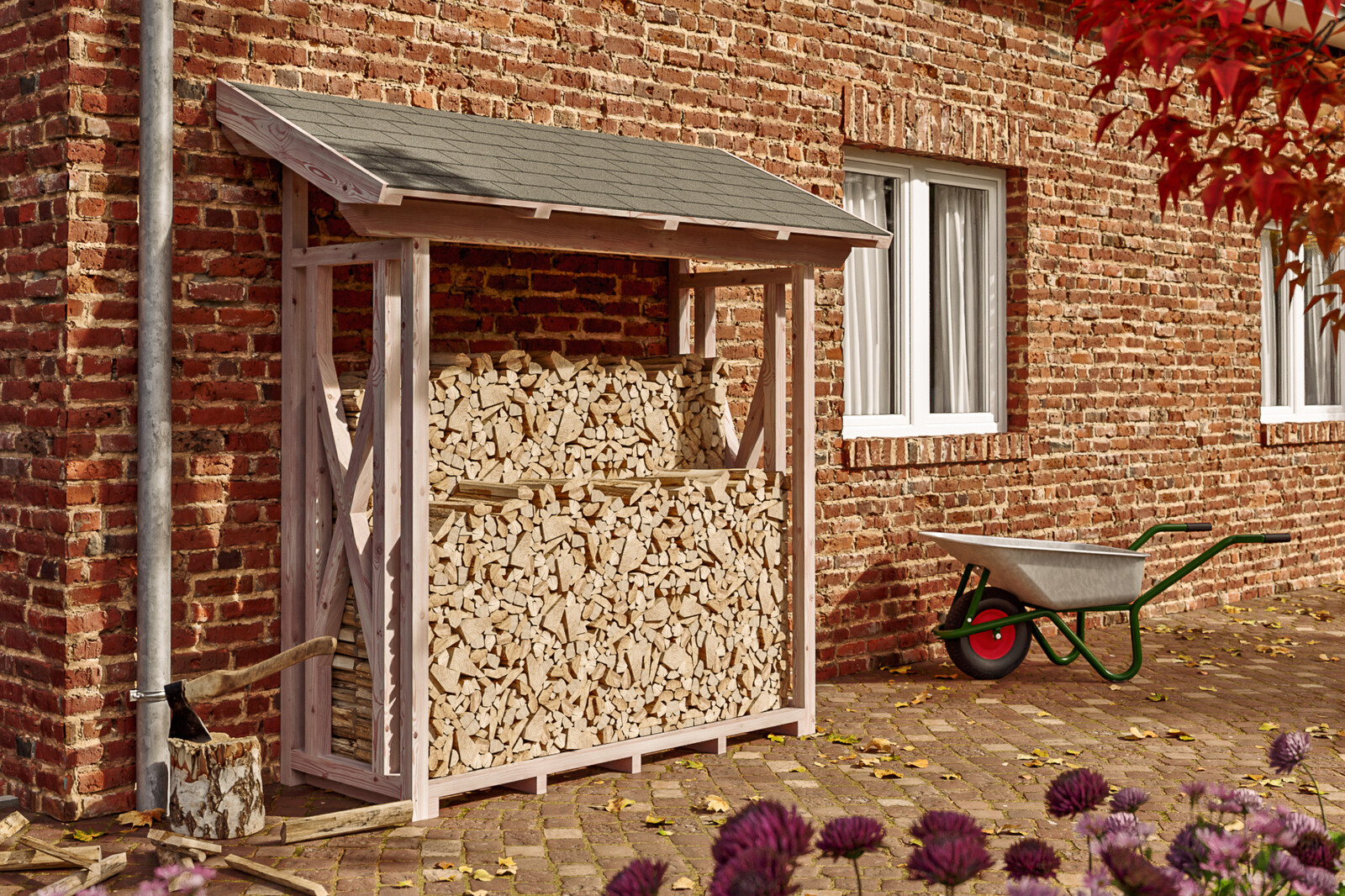 Wood store  Paul 1, 240 x 88 cm , untreated