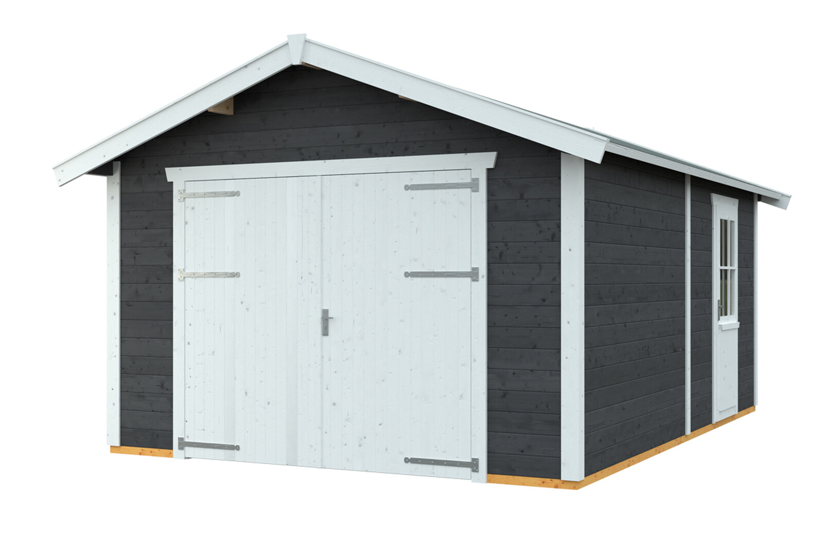 Holzgarage Varberg 1, 370 x 525 cm, schiefergrau