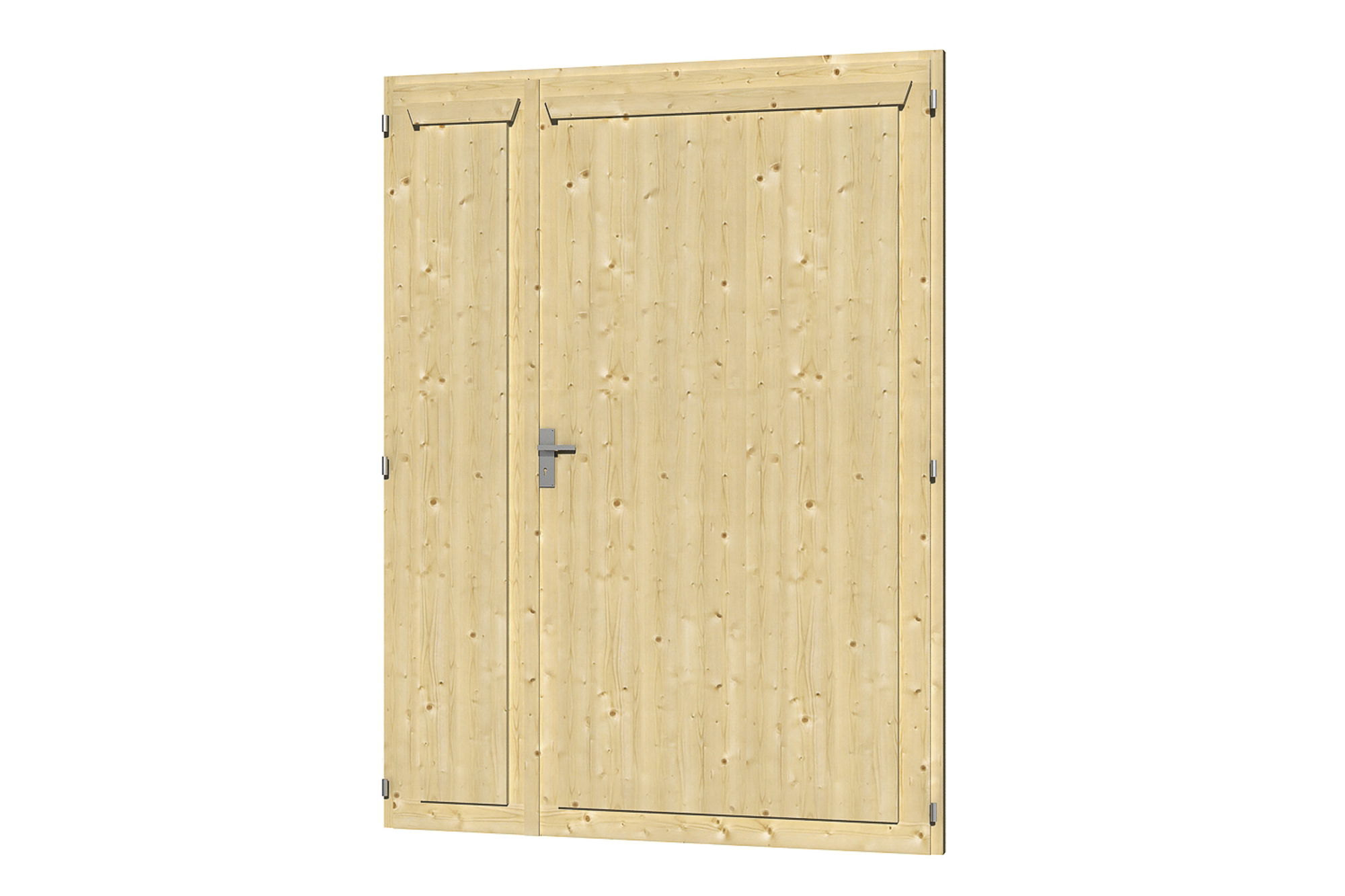 Double door voor carports 148 x 198 cm, sparrenhout, onbehandeld