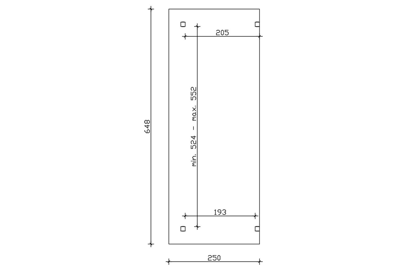 Tonnelle SANREMO 648x250cm, bois lamellé-collé, traitement coloré chêne clair