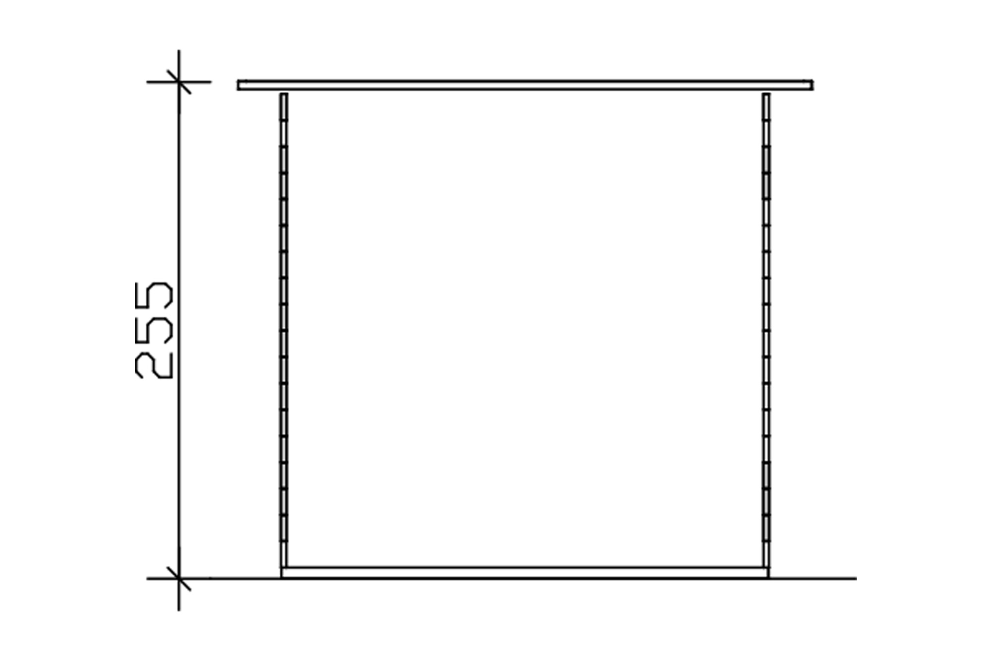 Tuinhuis Venlo 1, 28mm 250 x 250 cm, leigrijs