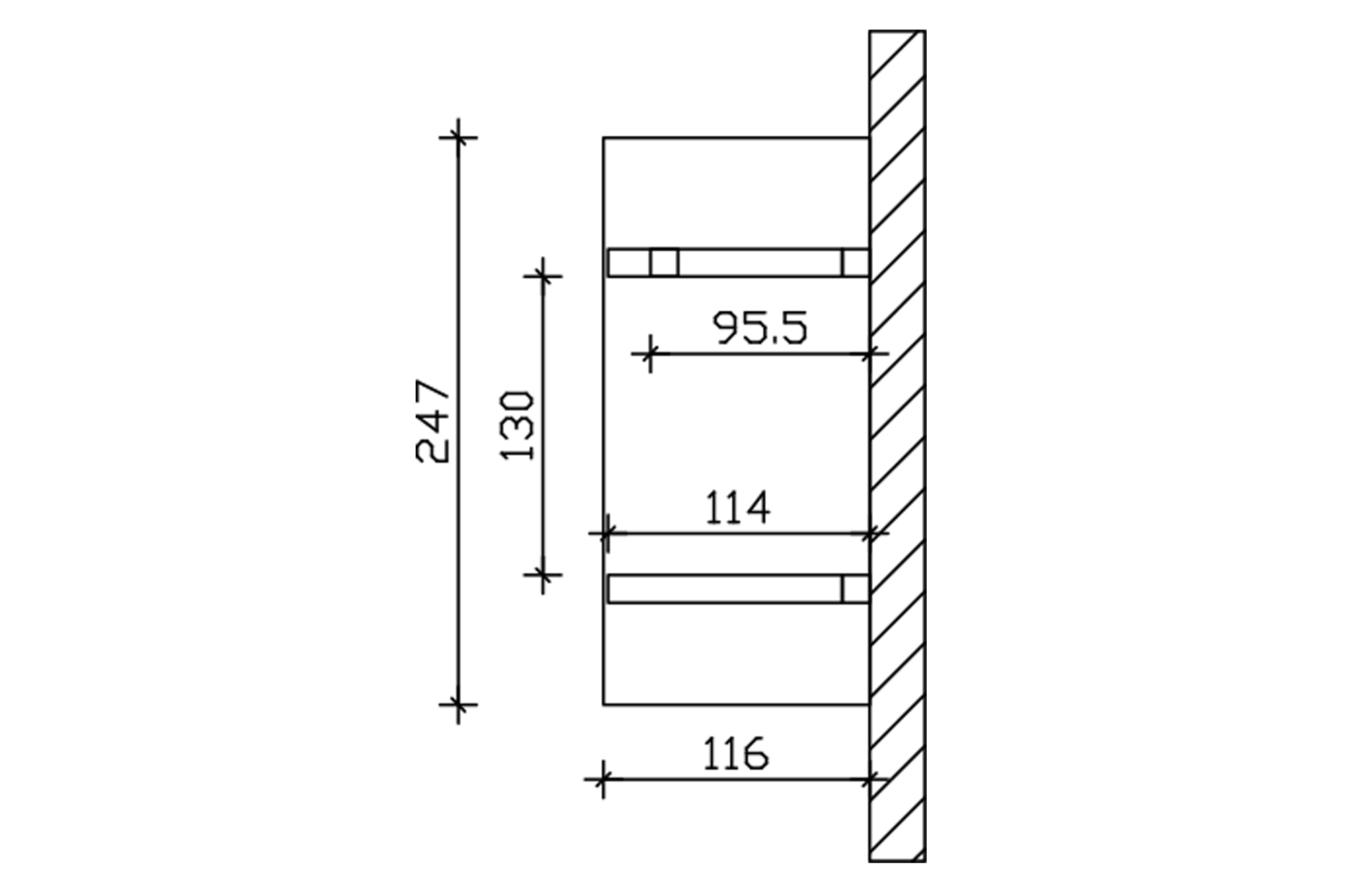 Vordach Siegen Typ 3, 247 x 116 cm, eiche hell