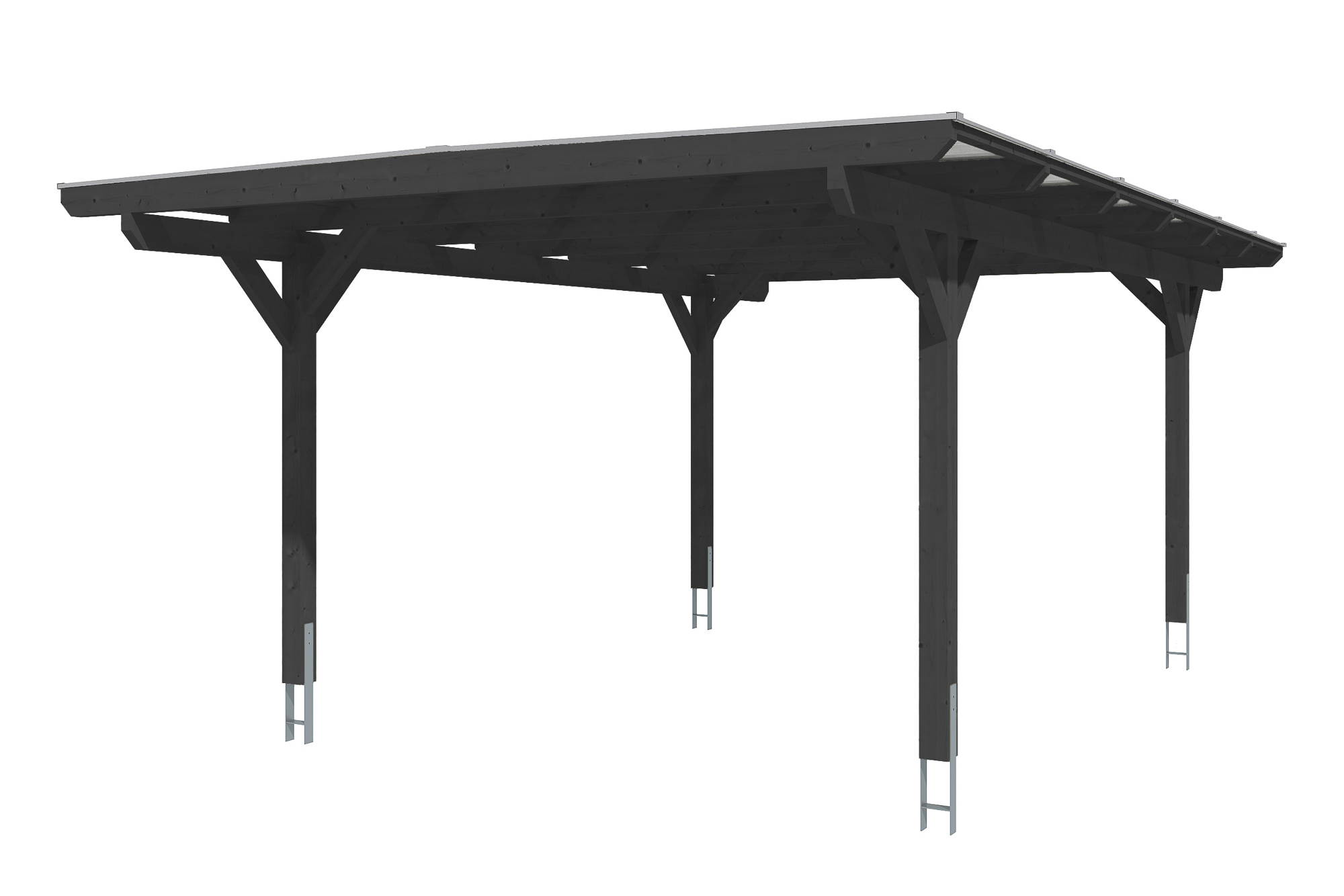 Produktbild: Carport Odenwald 428 x 648 cm, farblich behandelt in anthrazit