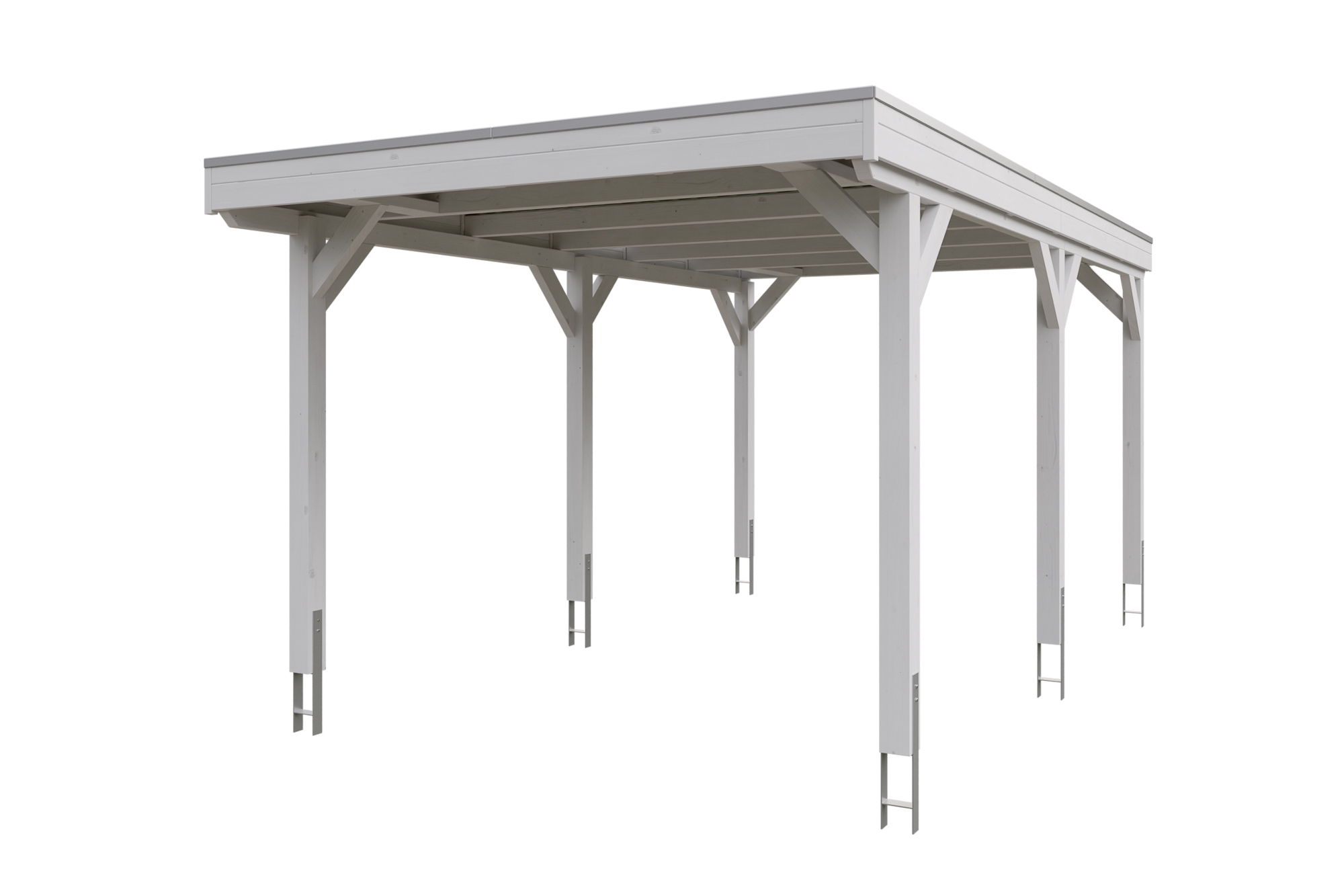 Produktbild: Carport Grunewald 321 x 554 cm, farblich behandelt in weiß