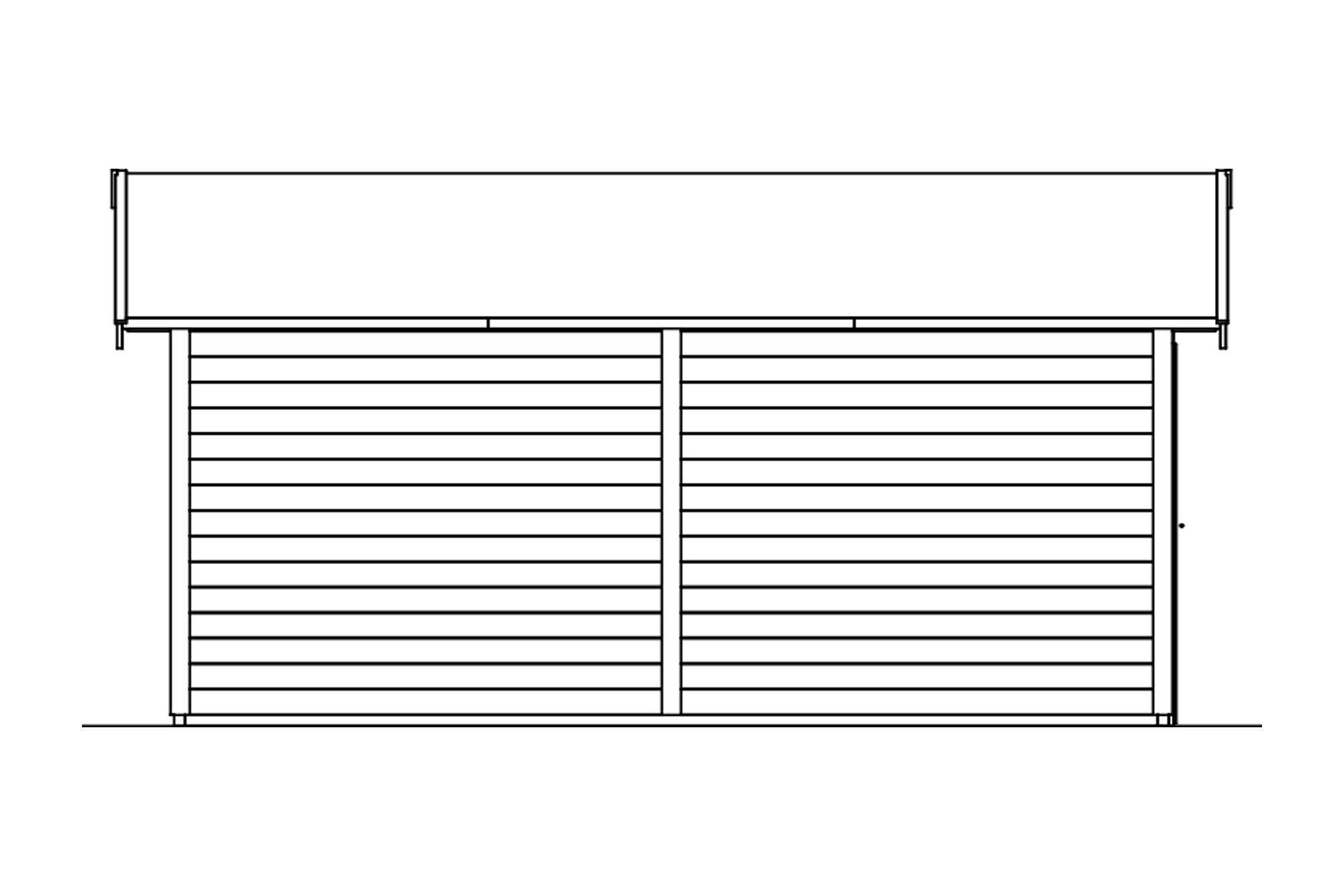 Holzgarage Varberg 1, 370 x 525 cm, schwedenrot