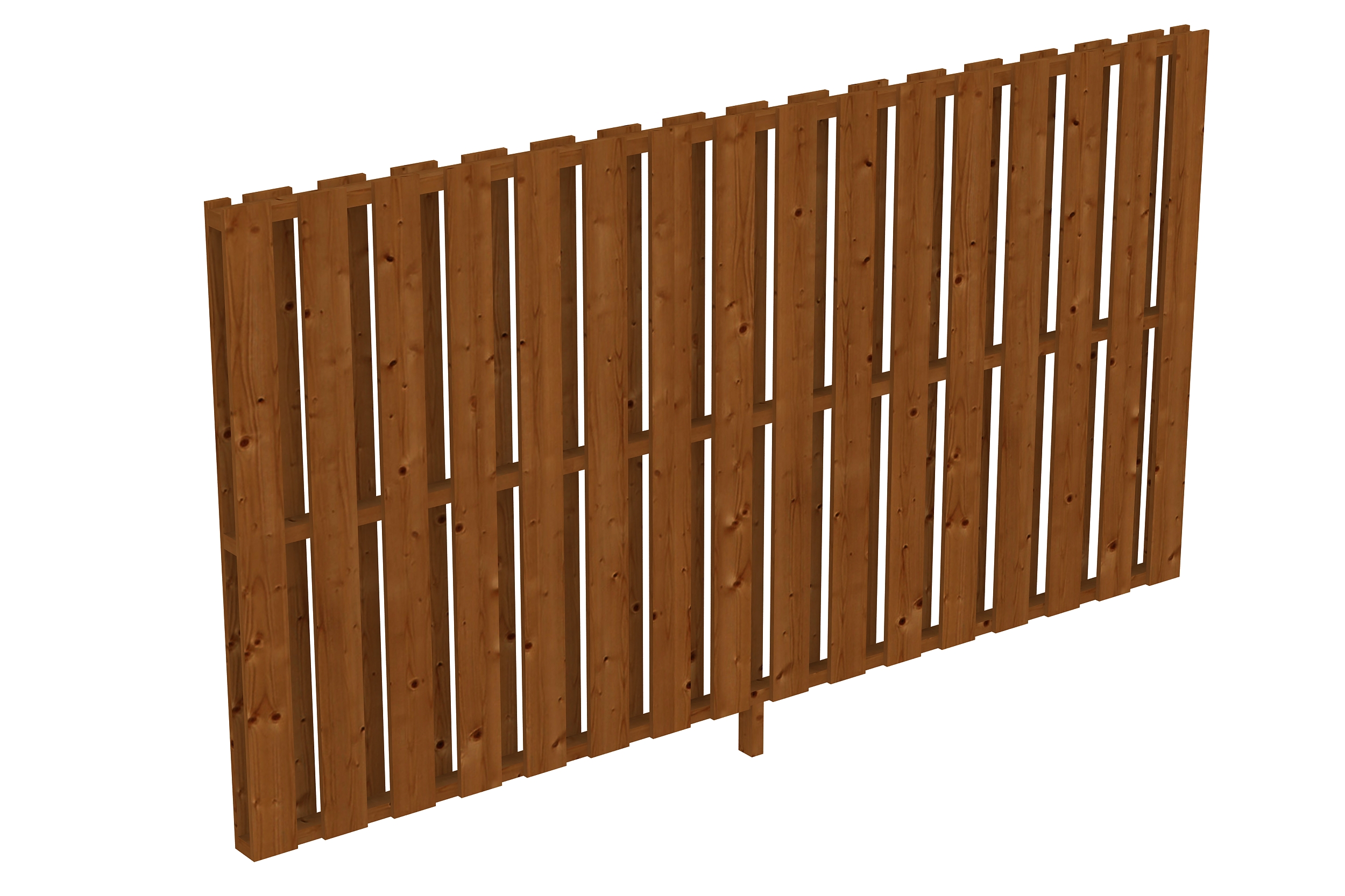 Seitenwand Deckelschalung 305 x 160 cm, Douglasie, nussbaum