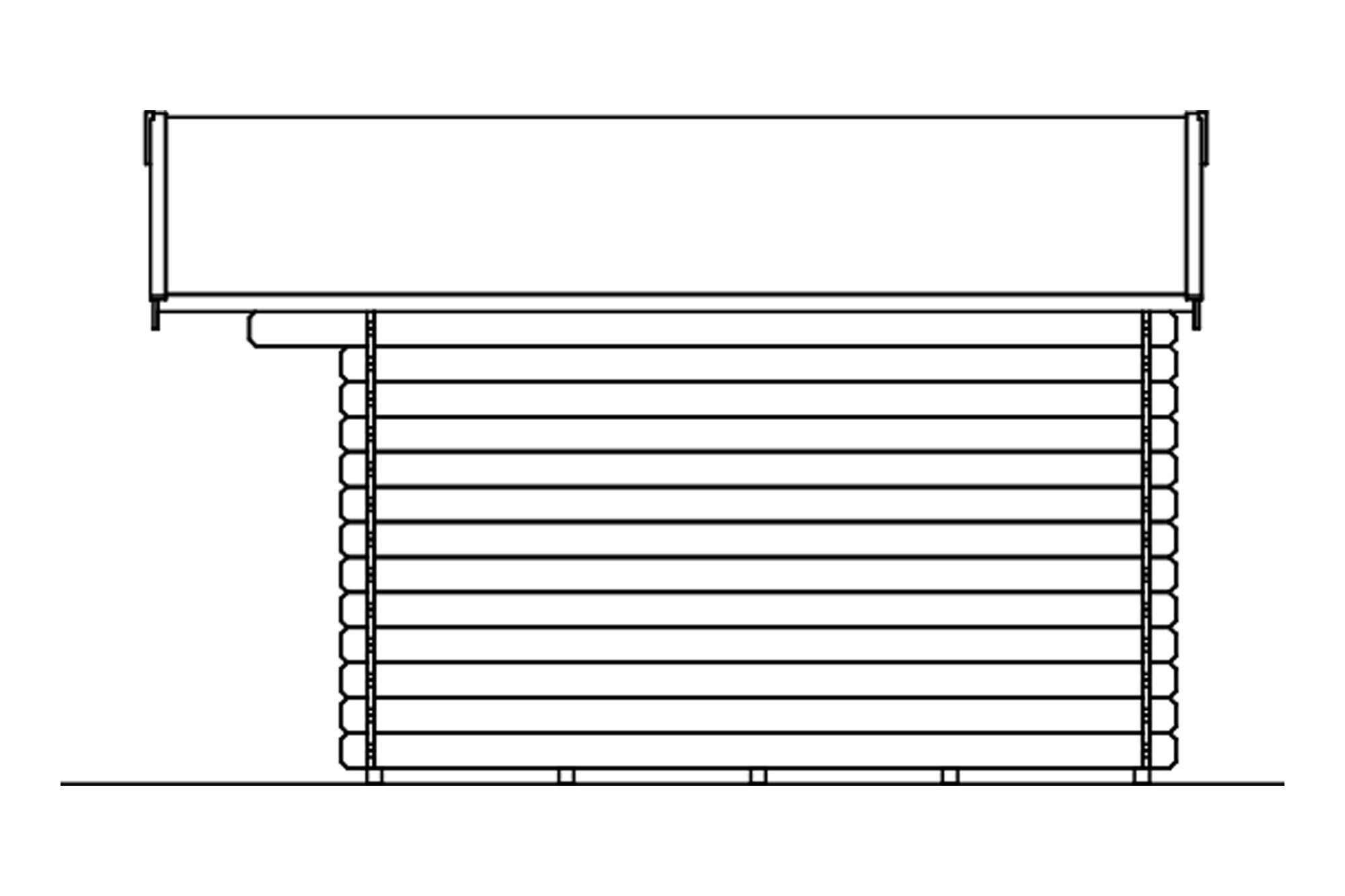 Tuinhuis Faro 3, 28mm 300 x 300 cm, onbehandeld