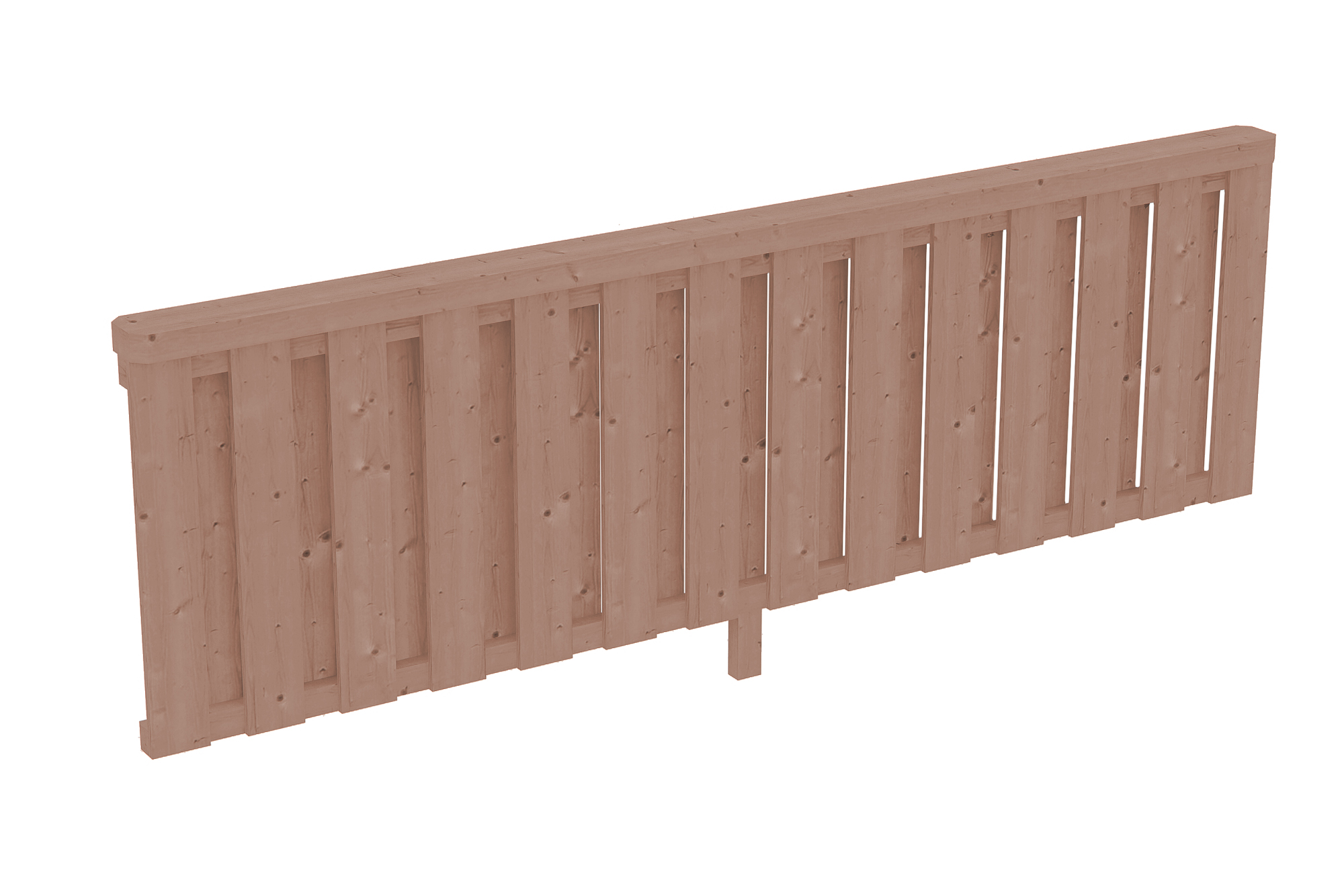 Brüstung Deckelschalung 270 x 84 cm, Douglasie, natur