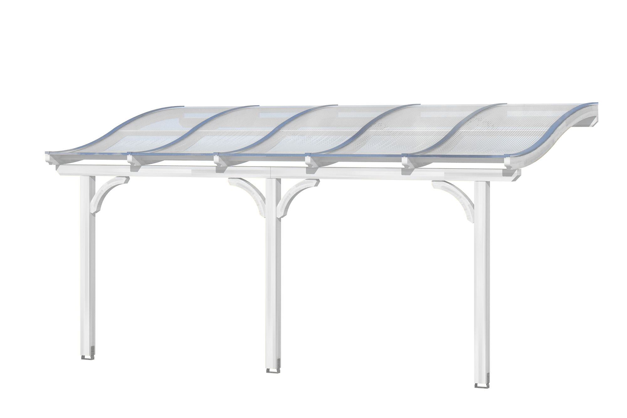 Produktbild: Terrassenüberdachung Venezia, Breite 541 cm, farblich behandelt in weiß