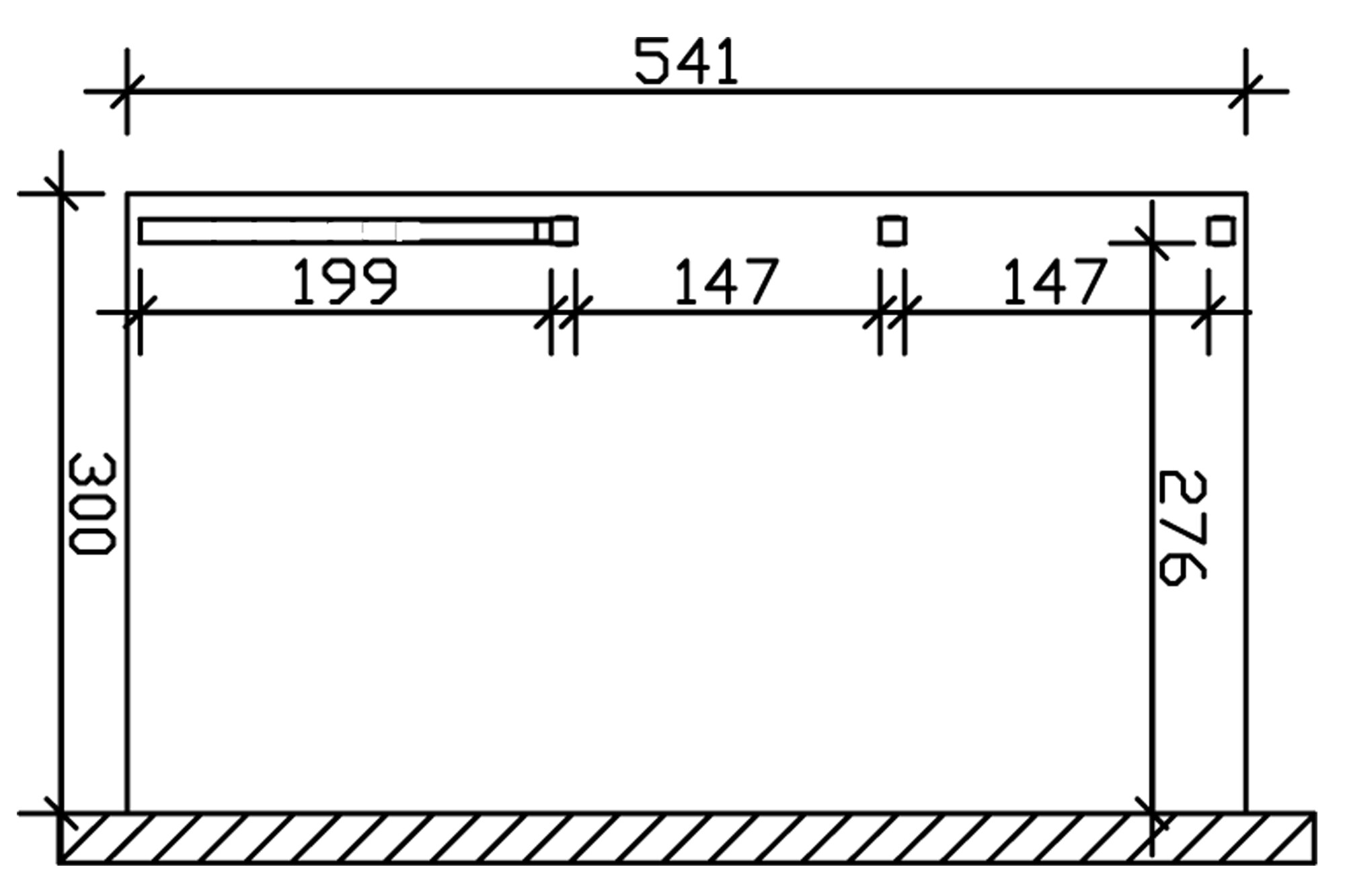 Carport Eifel 300 x 541 cm, weiß