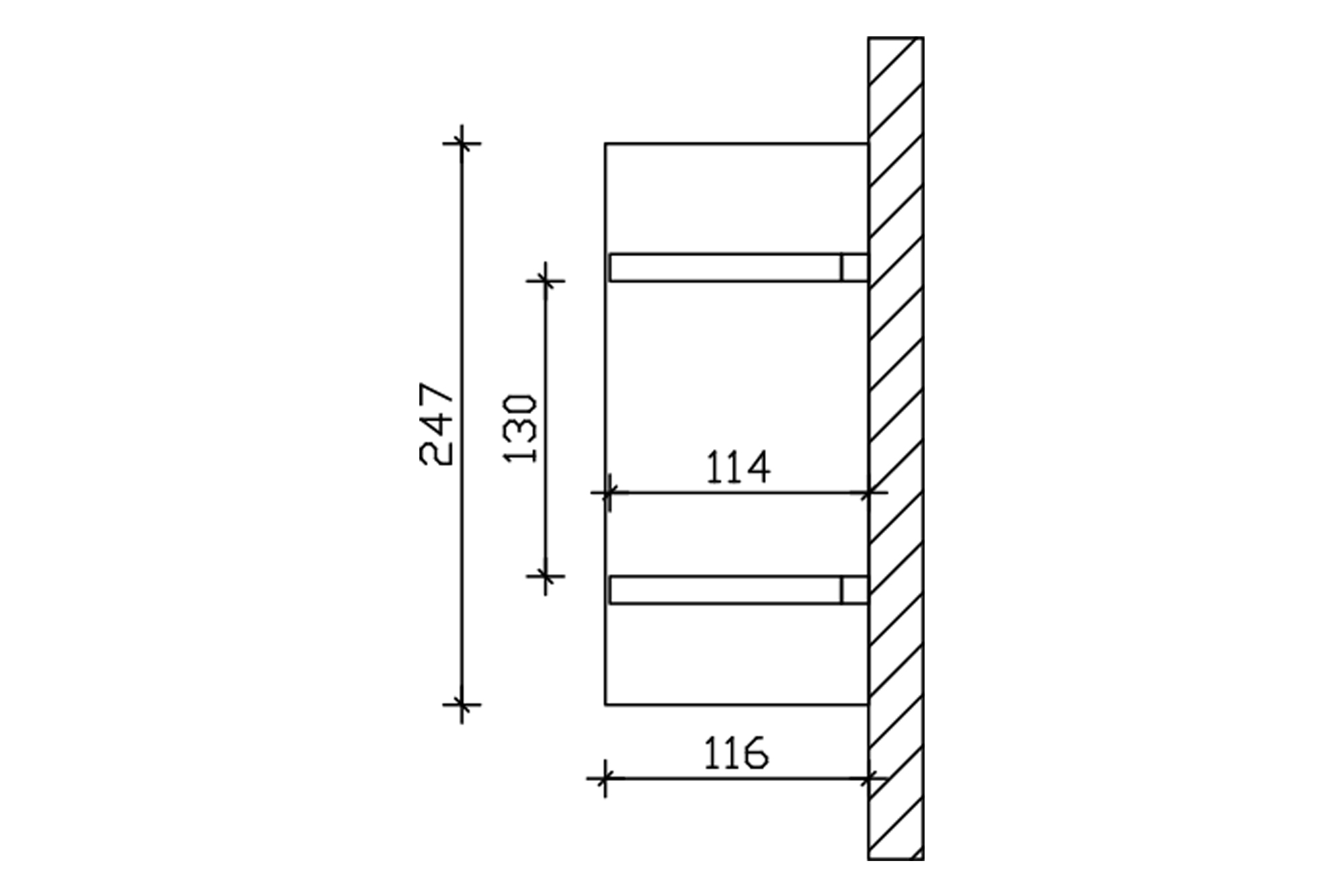 Canopy Siegen type 1, 247 x 116 cm, white