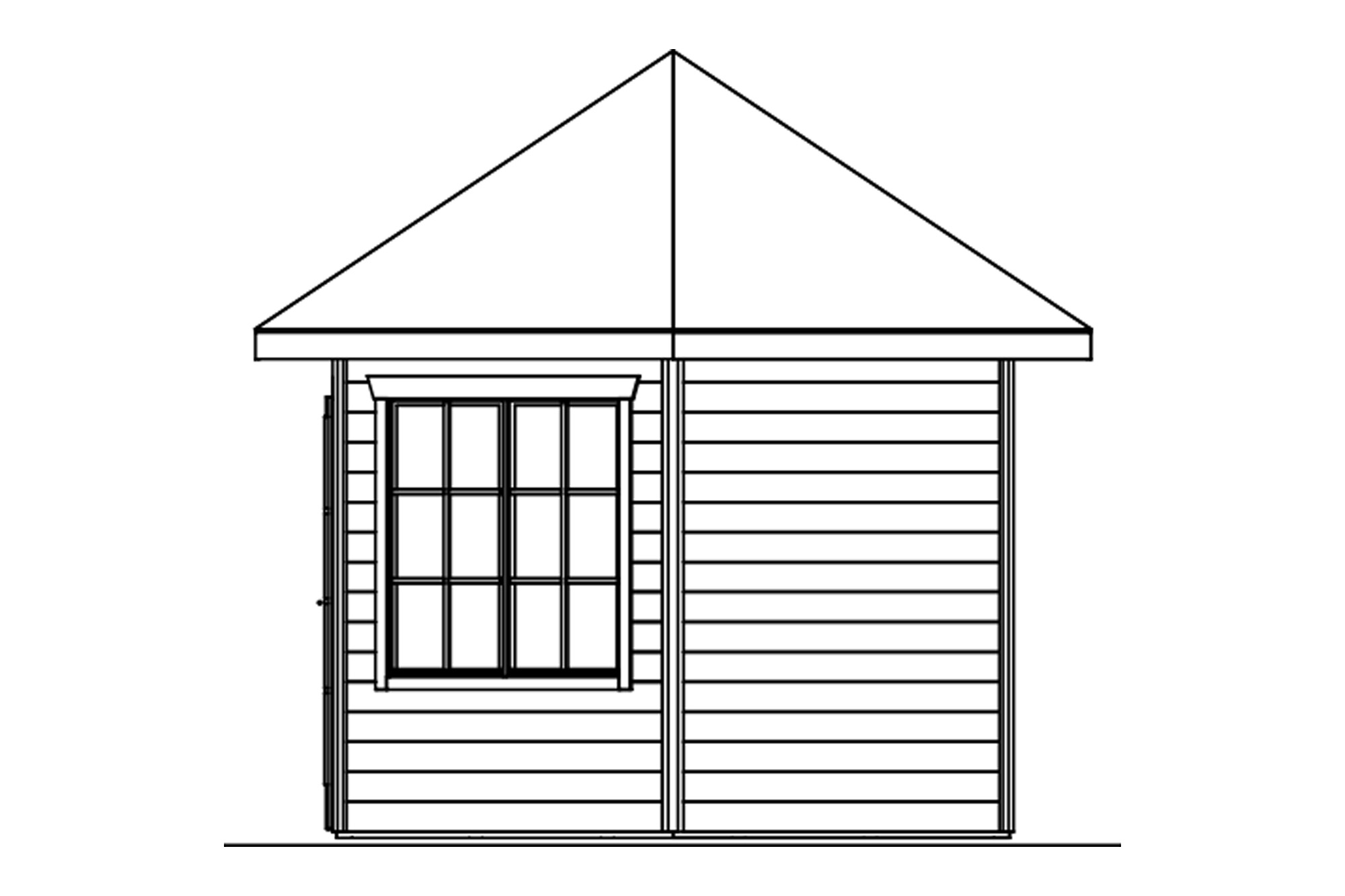 Pavillon Almelo 350x303cm, schiefergrau