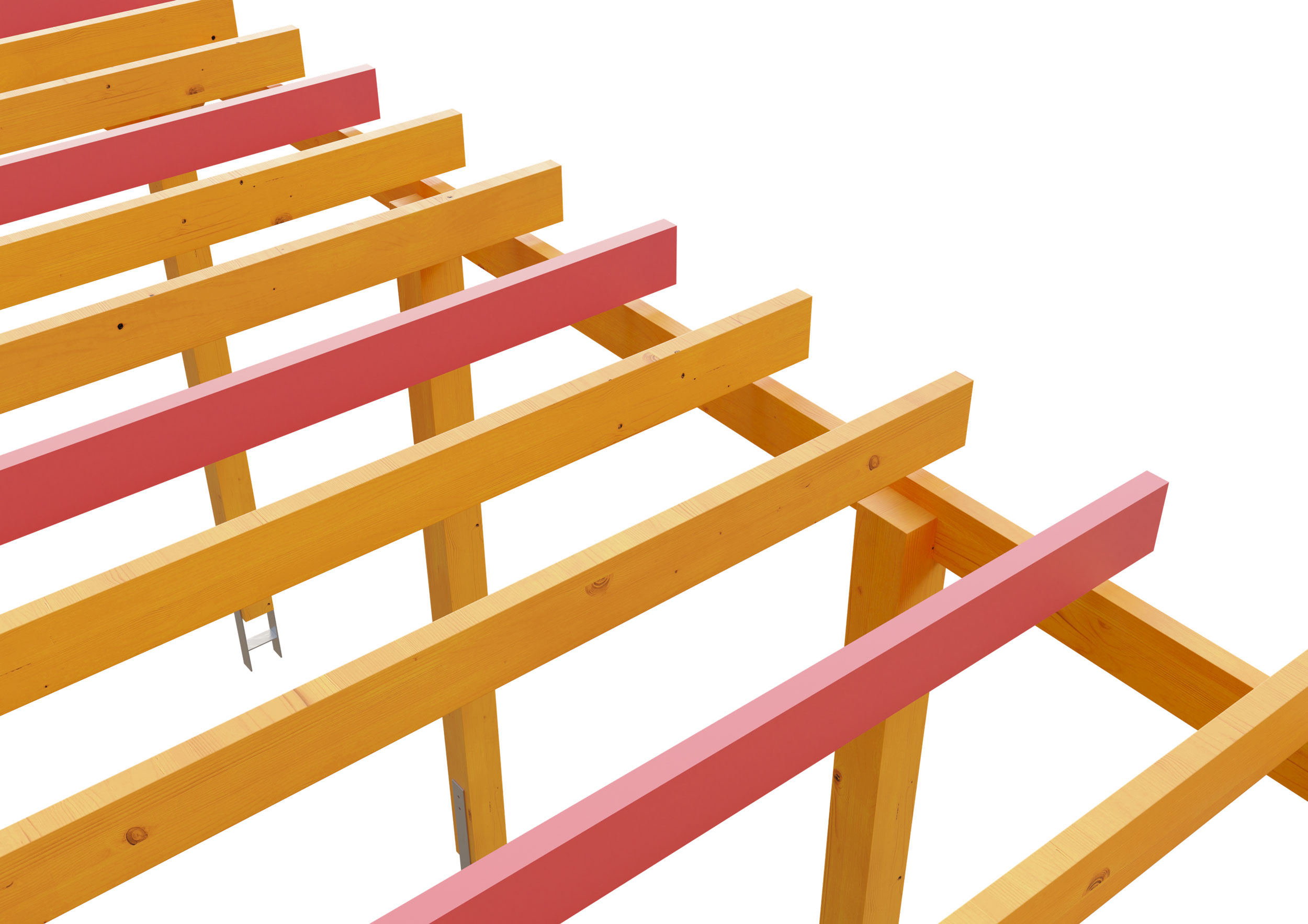 Sneeuwlastverhoging voor enkele carport, breed, diepte tot 846 cm, licht eiken