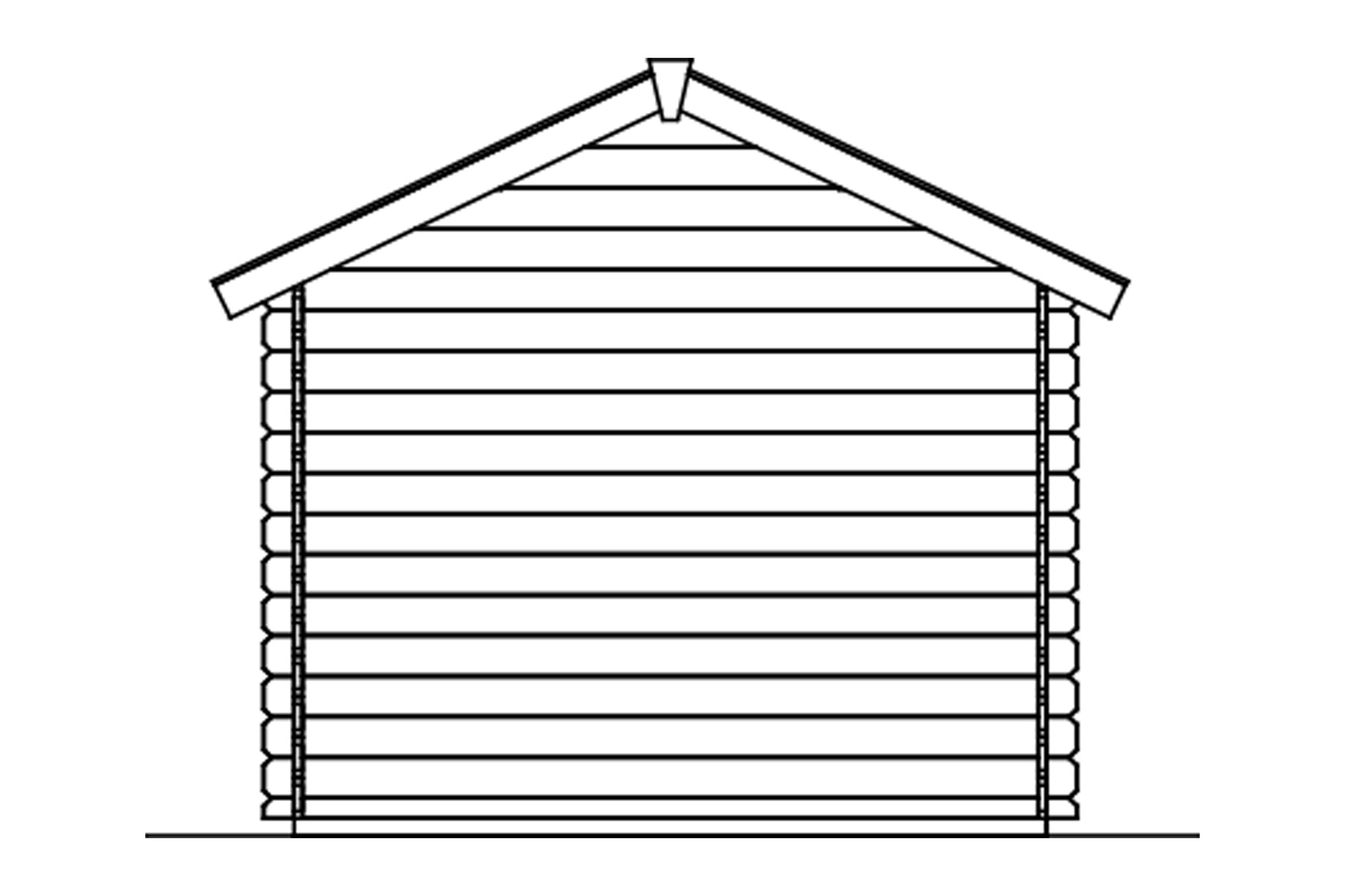 Chalet de jardin PALMA 250x200cm, 28mm, non traité