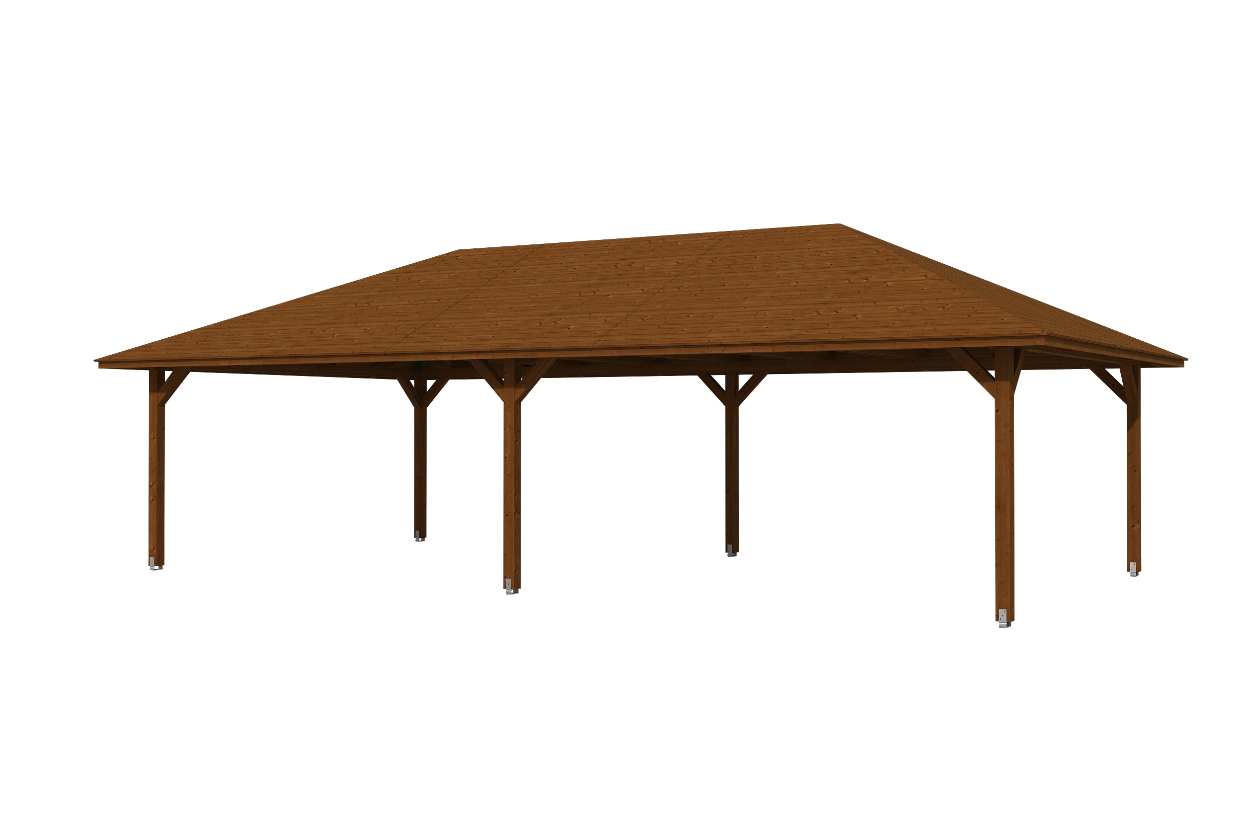 Gazebo Orleans 4, glulam, pre-treated walnut