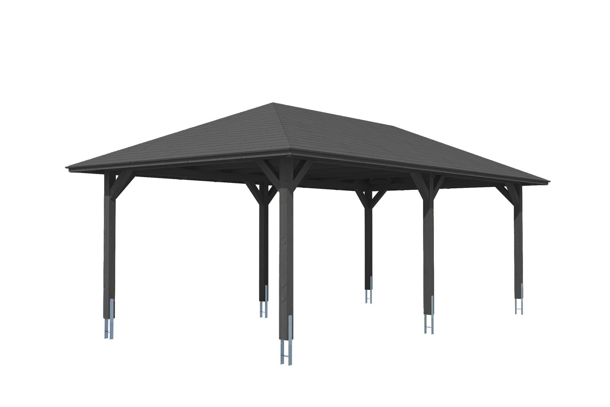 Produktbild: Carport Taunus Größe 2, farblich behandelt in anthrazit