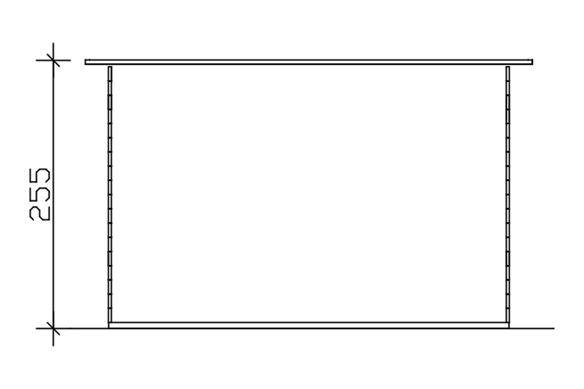 Abri de jardin BREDA 380x300cm, 28mm, non traité