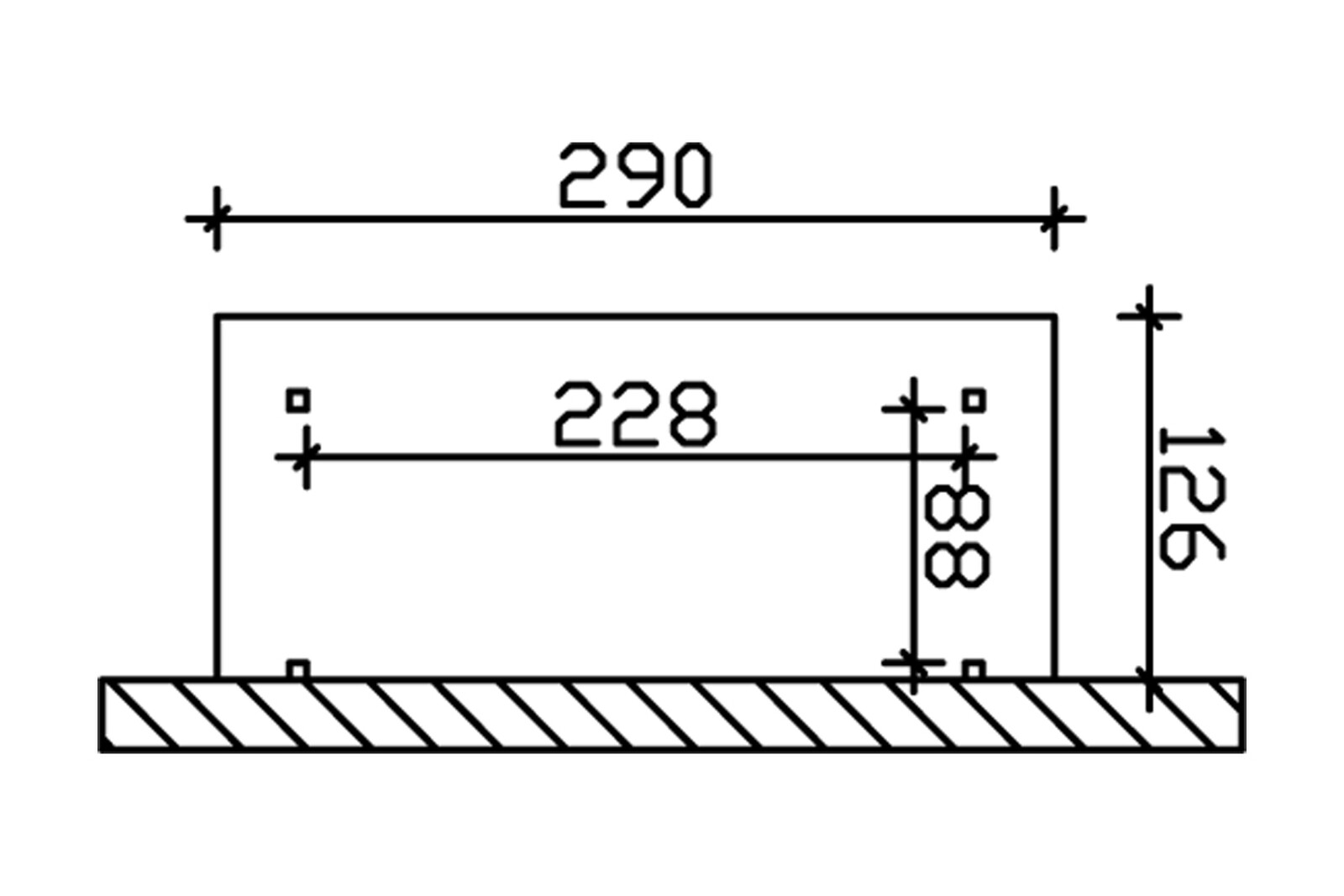 Holzunterstand Paul 2, 290 x 126 cm, natur