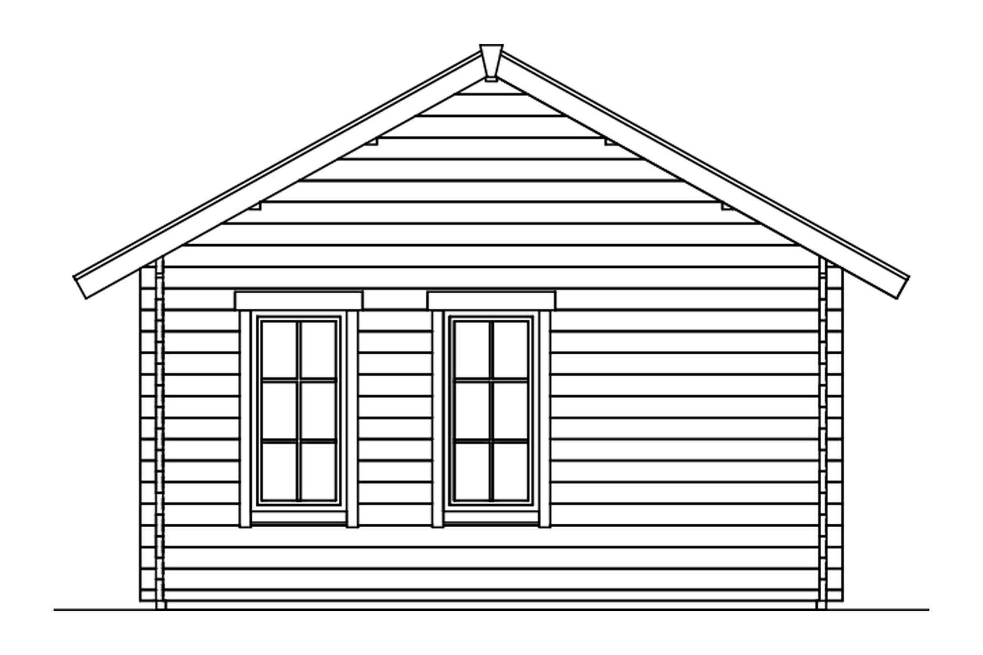 Zahradní domek BERN 1, 45plus, 420 x 420 cm, 19 mm profilové bednění s perem a drážkou, neošetřené