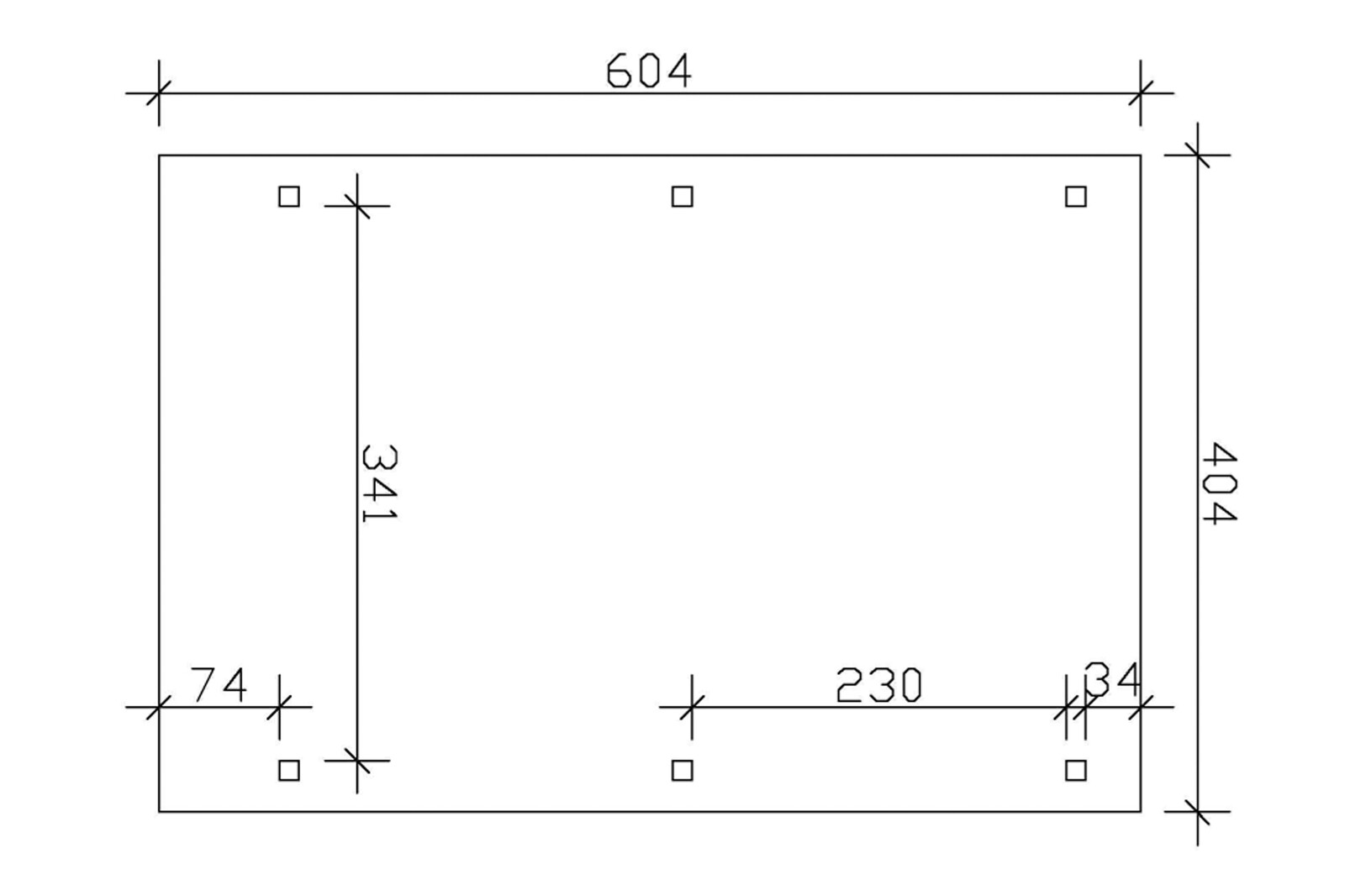 Carport Emsland Caravan 404 x 604 cm, colour pre-treated white