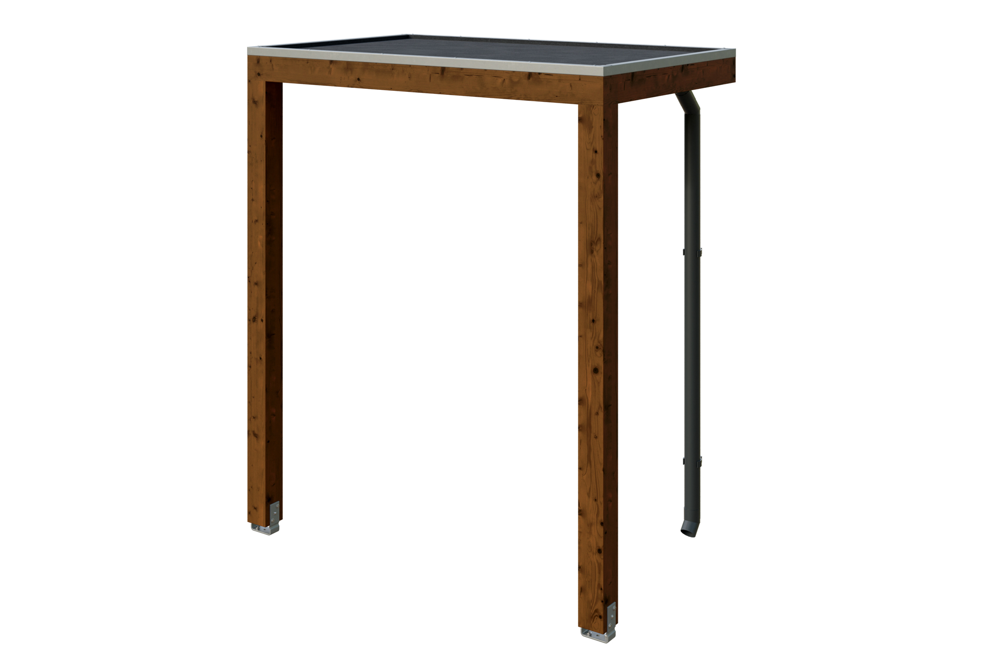 Produktbild: Vordach Fehmarn, farblich behandelt in nussbaum