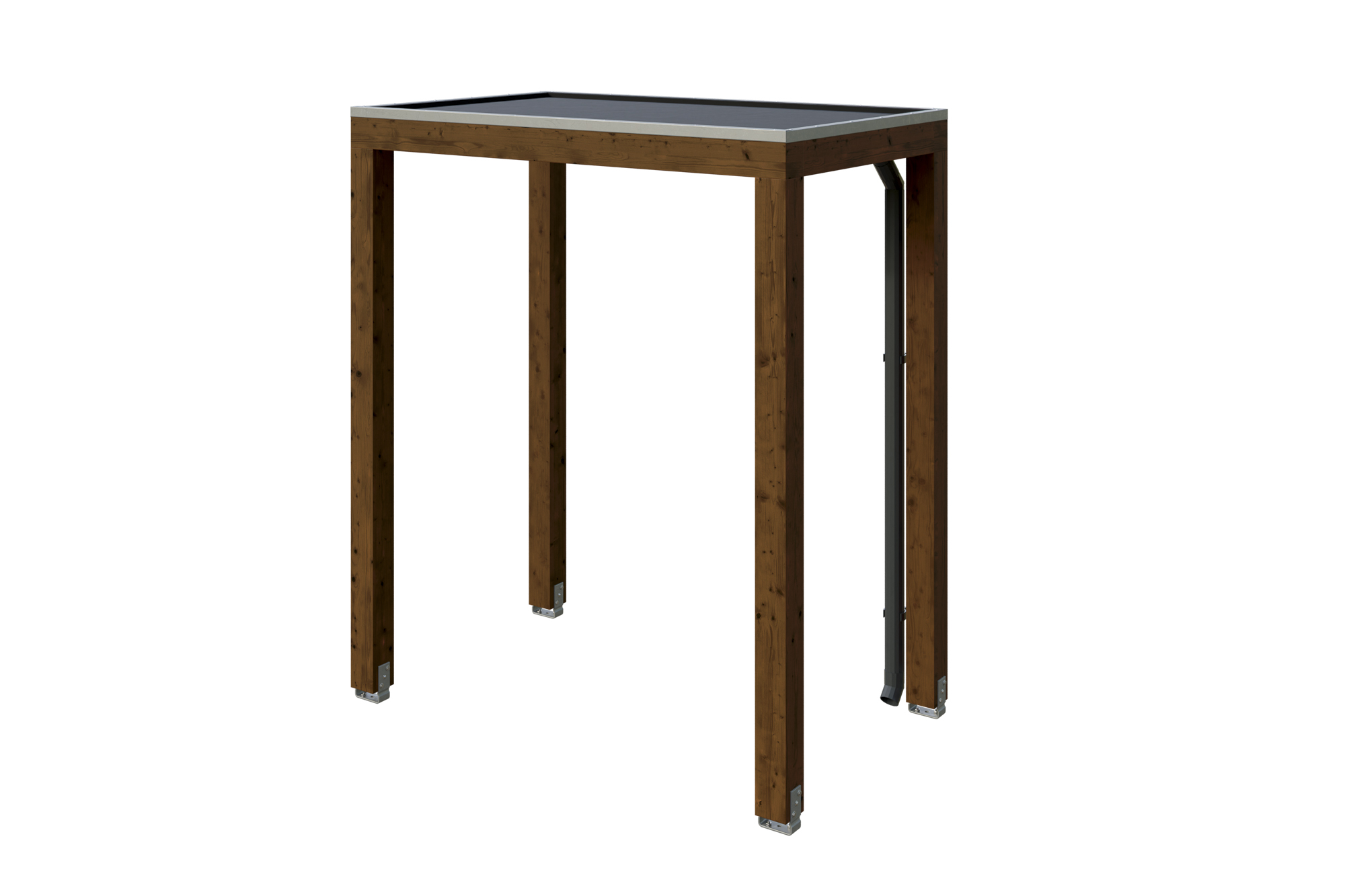 Produktbild: Vordach Flensburg, farblich behandelt in nussbaum