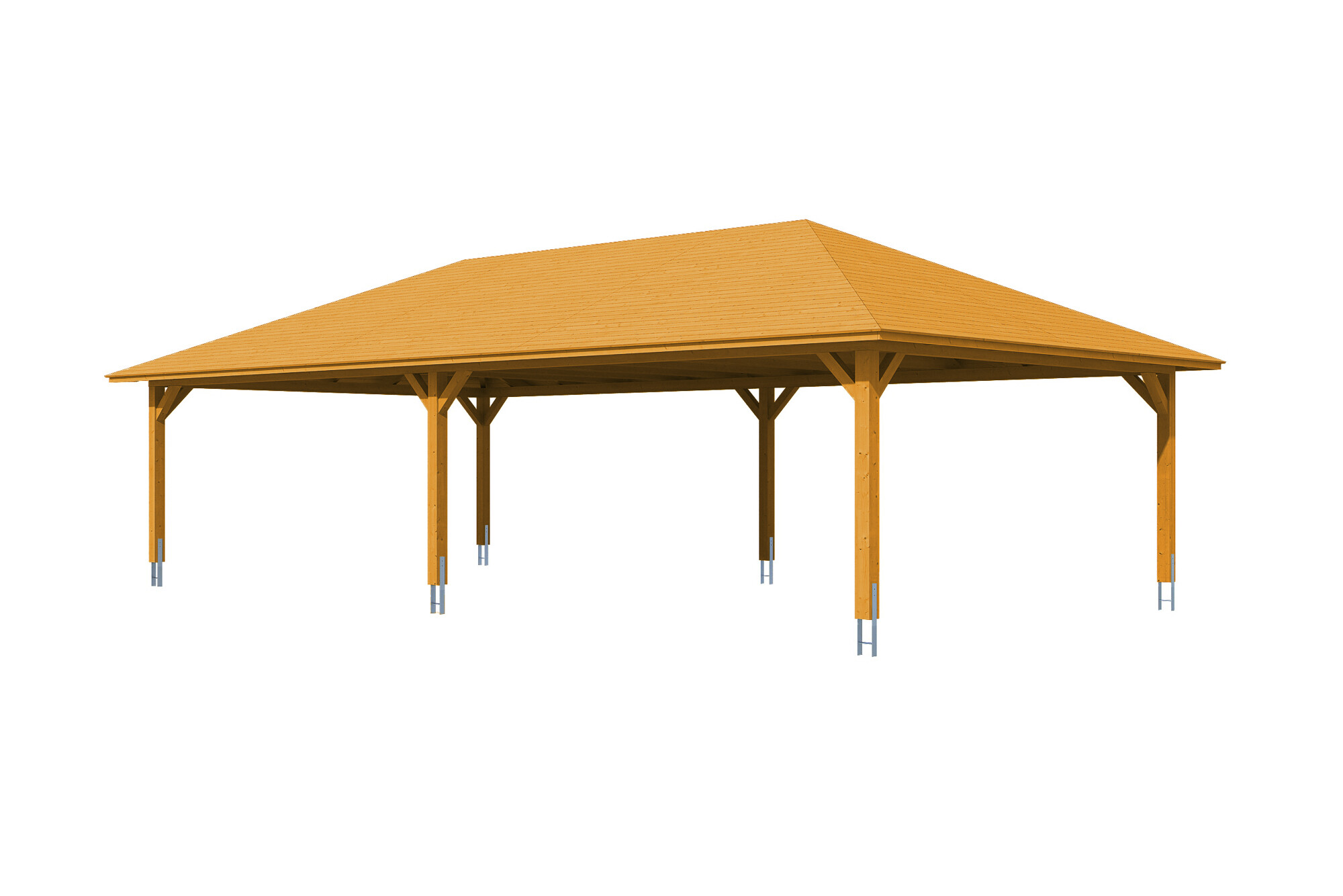 Carport Taunus 1176 x 634 cm, eiche hell