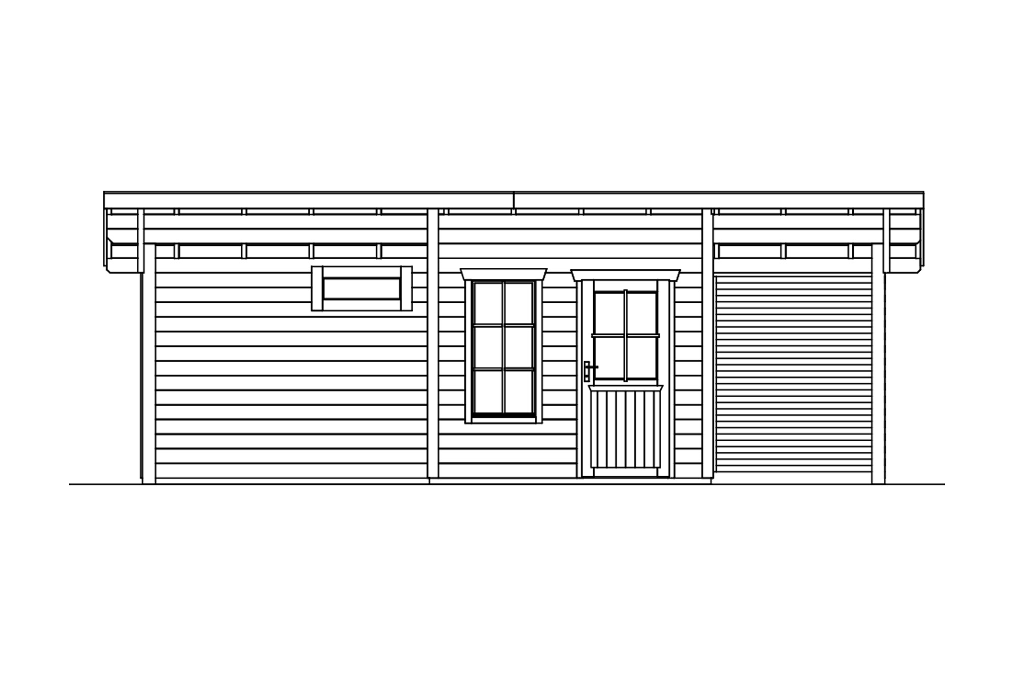 Abri de jardin NAMUR, 690 x 250 cm, 28mm, non traité