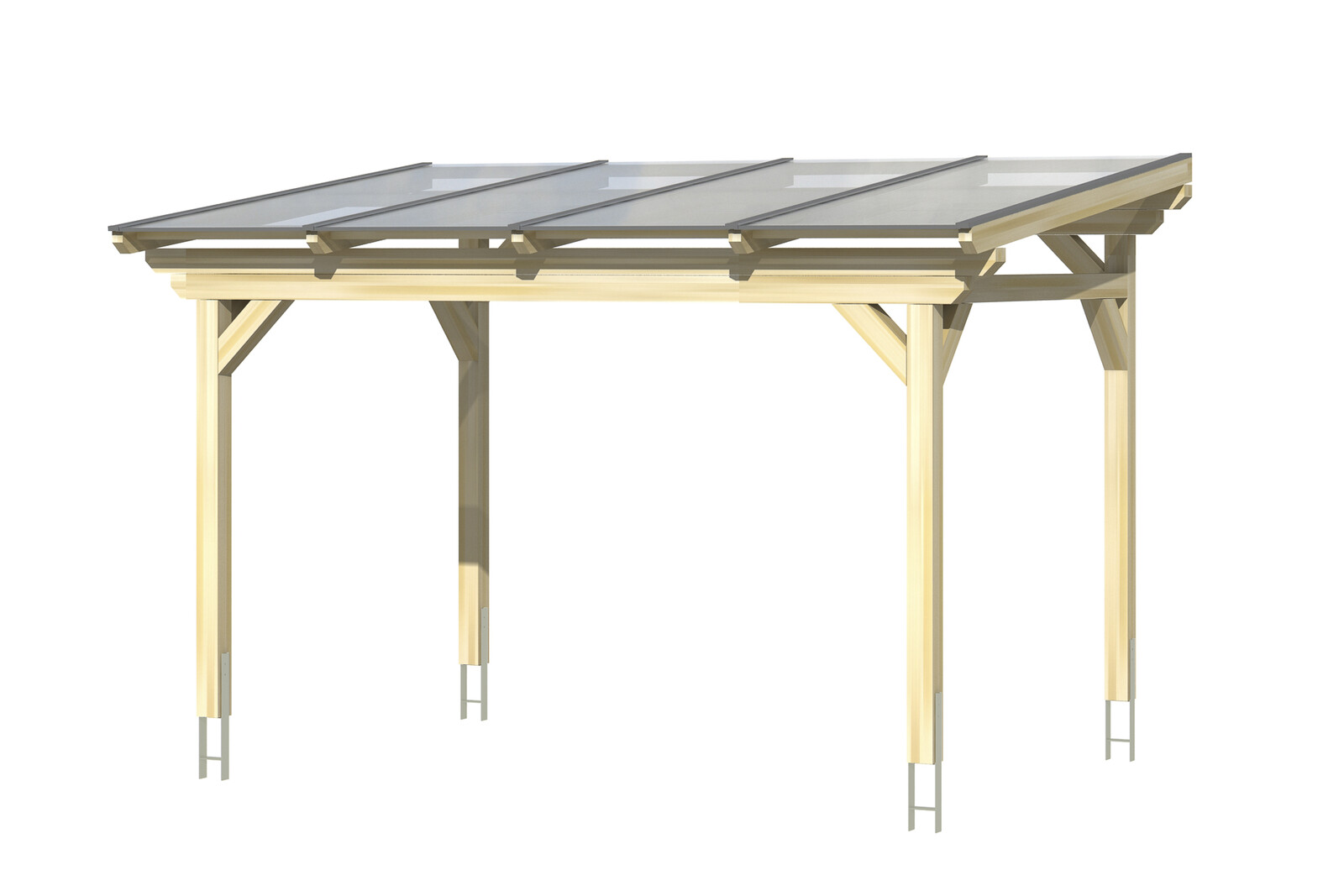 Terrace roof Sanremo 434 x 250 cm, glulam, untreated