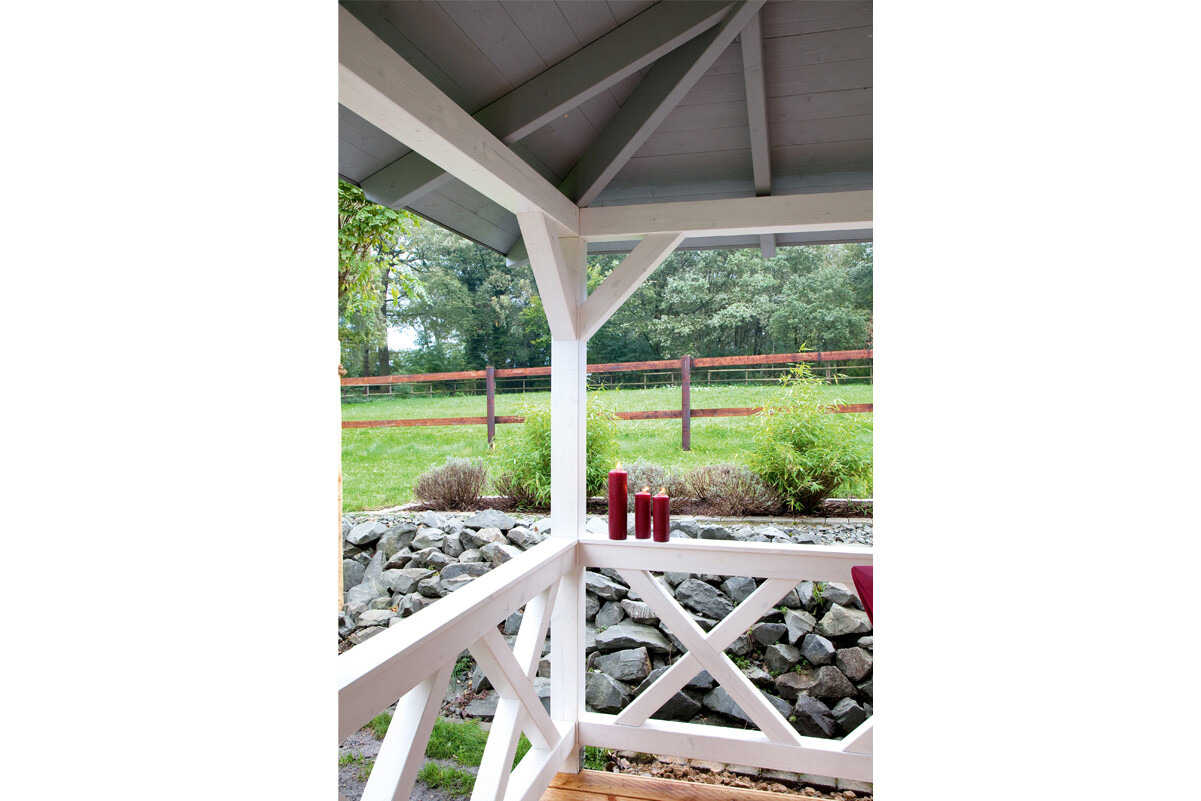 Balustrade St.Andrew`s cross 400x84cm, spruce, untreated