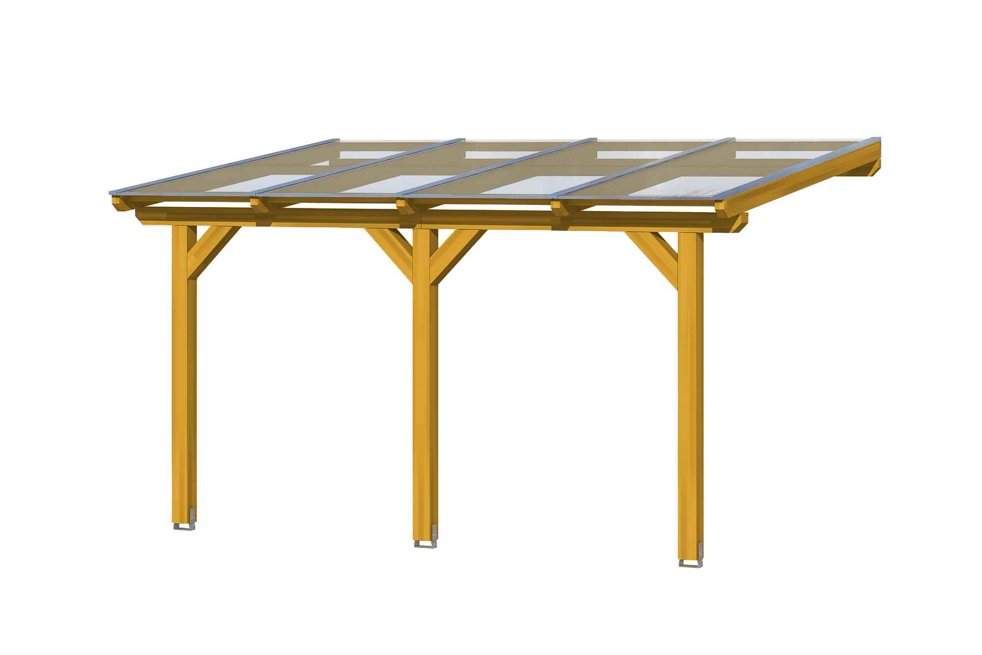Produktbild: Terrassenüberdachung Andria/Bormio, Breite 434 cm, farblich behandelt in eiche hell