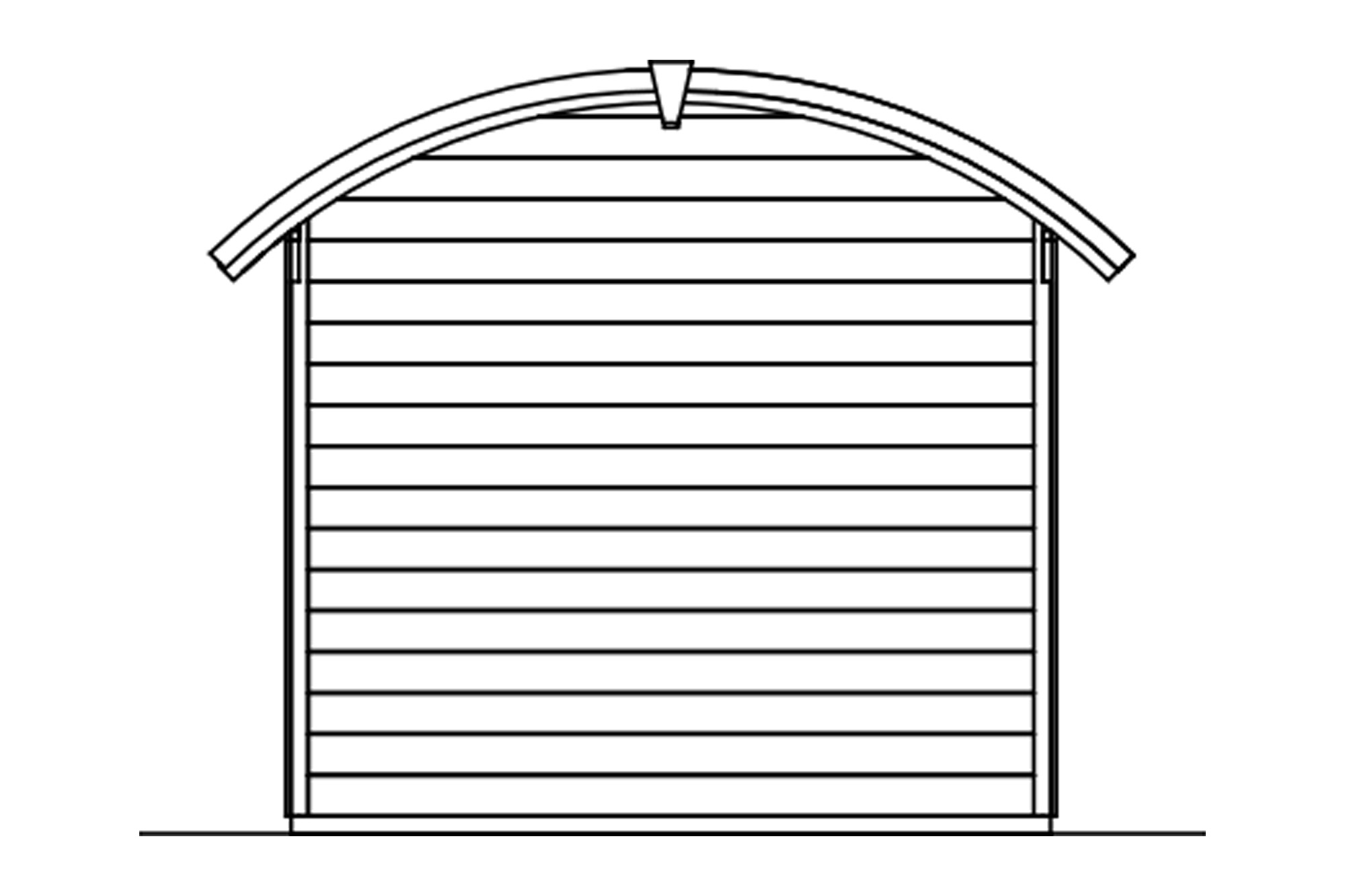 Abri de jardin DELFT 250x250cm, 28mm, non traité