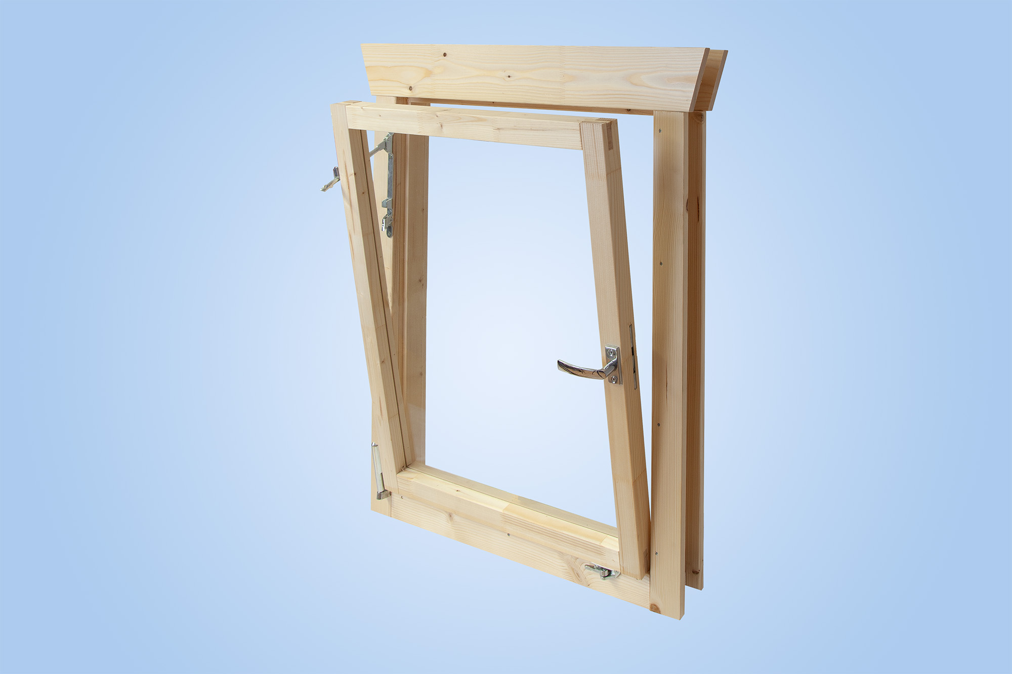 Fenster geöffnet (Kippfunktion), Darstellung ohne Sprossen