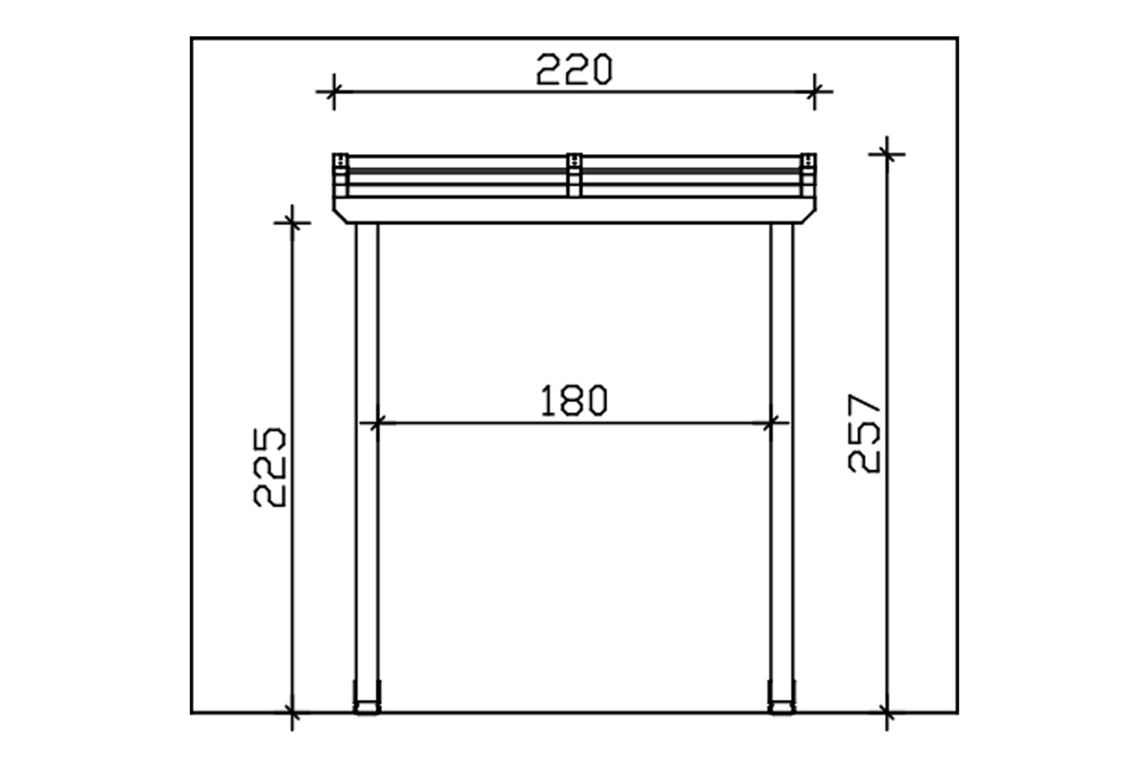 Canopy Anklam 2, 220 x 174 cm, untreated