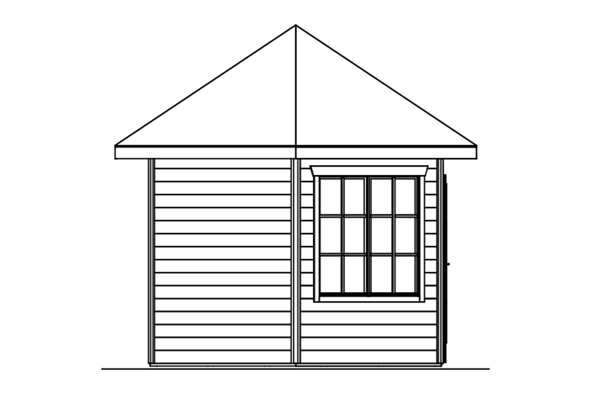 Pavillon Almelo 350x303cm, schiefergrau