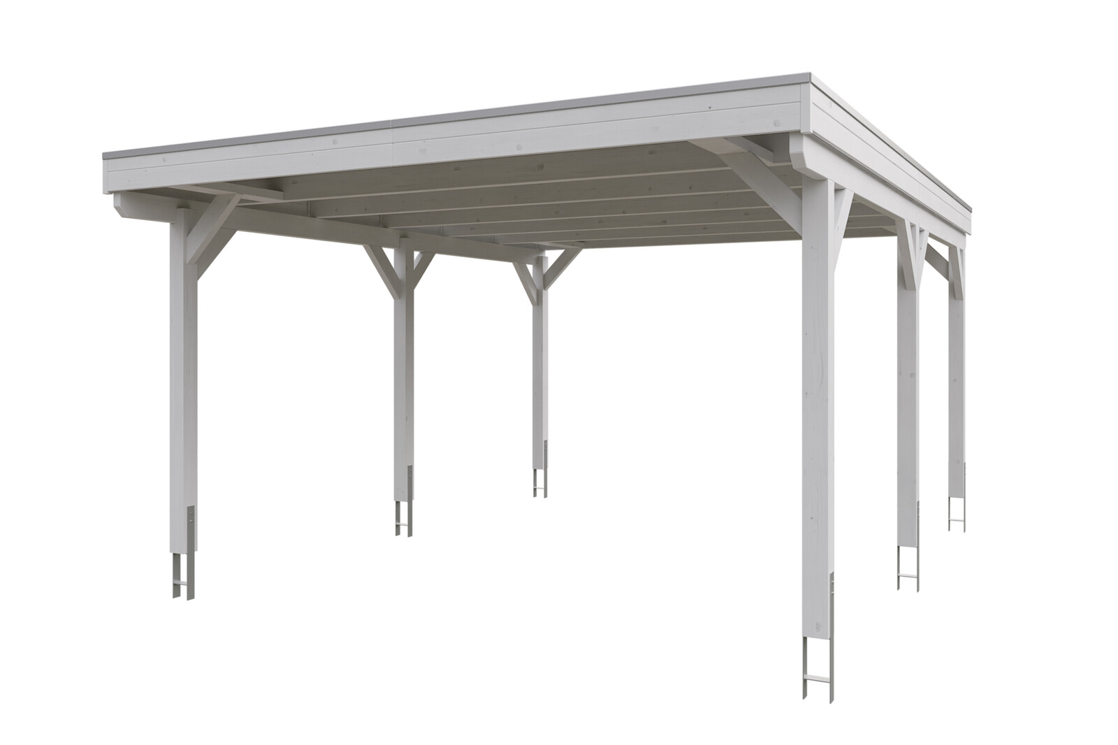 Carport Grunewald 427 x 554 cm mit EPDM-Dach, weiß