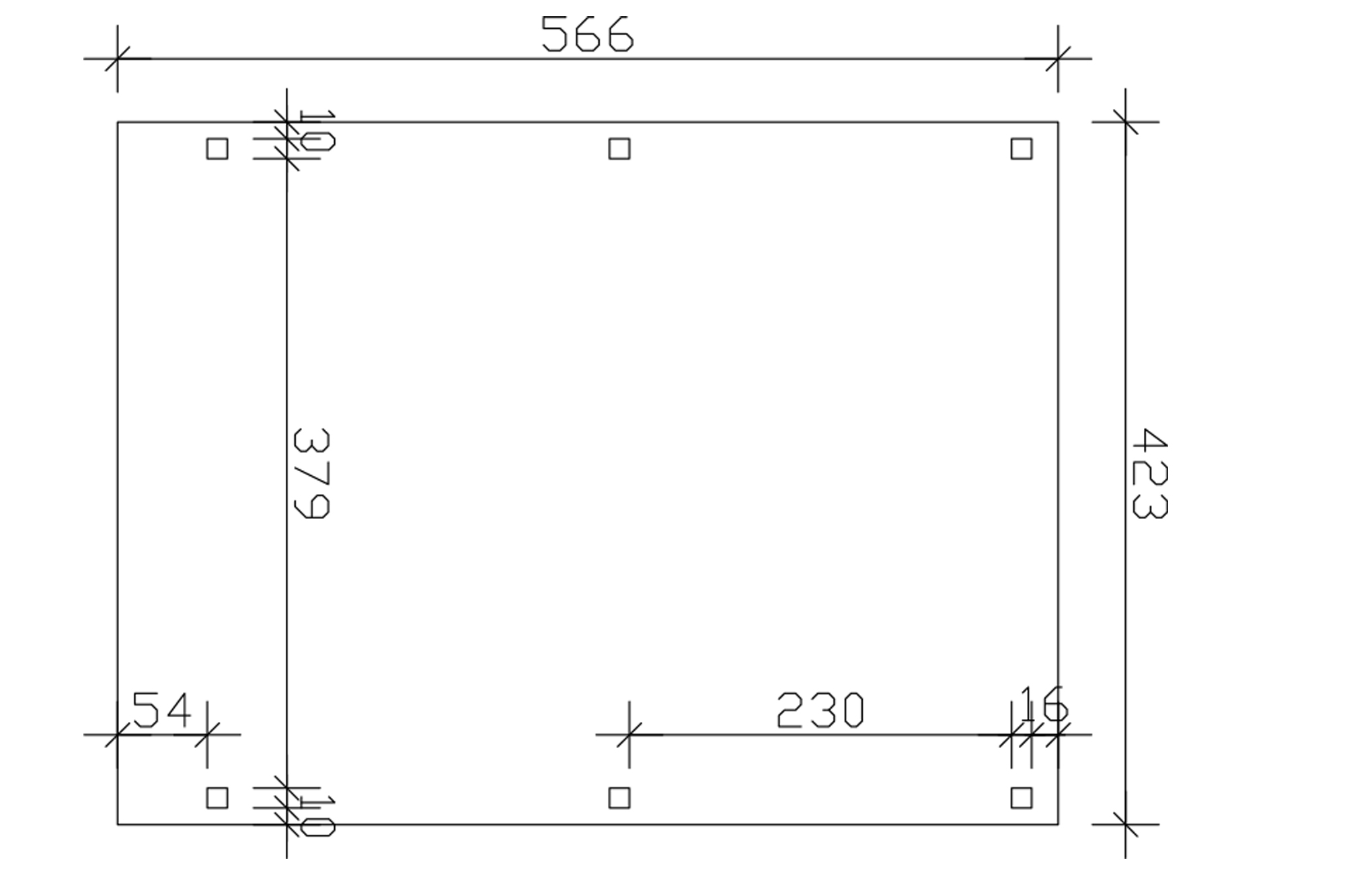 Grafik (Grundriss): Carport Fichtelberg 423 x 566 cm