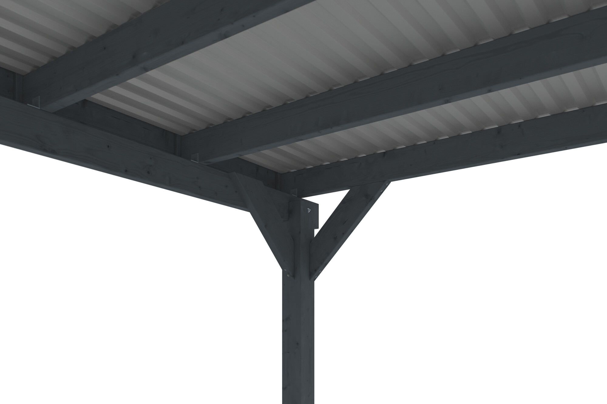 Carport Friesland Hybrid Set 11, 314 x 555 cm mit Rück- und Seitenwand, anthrazit