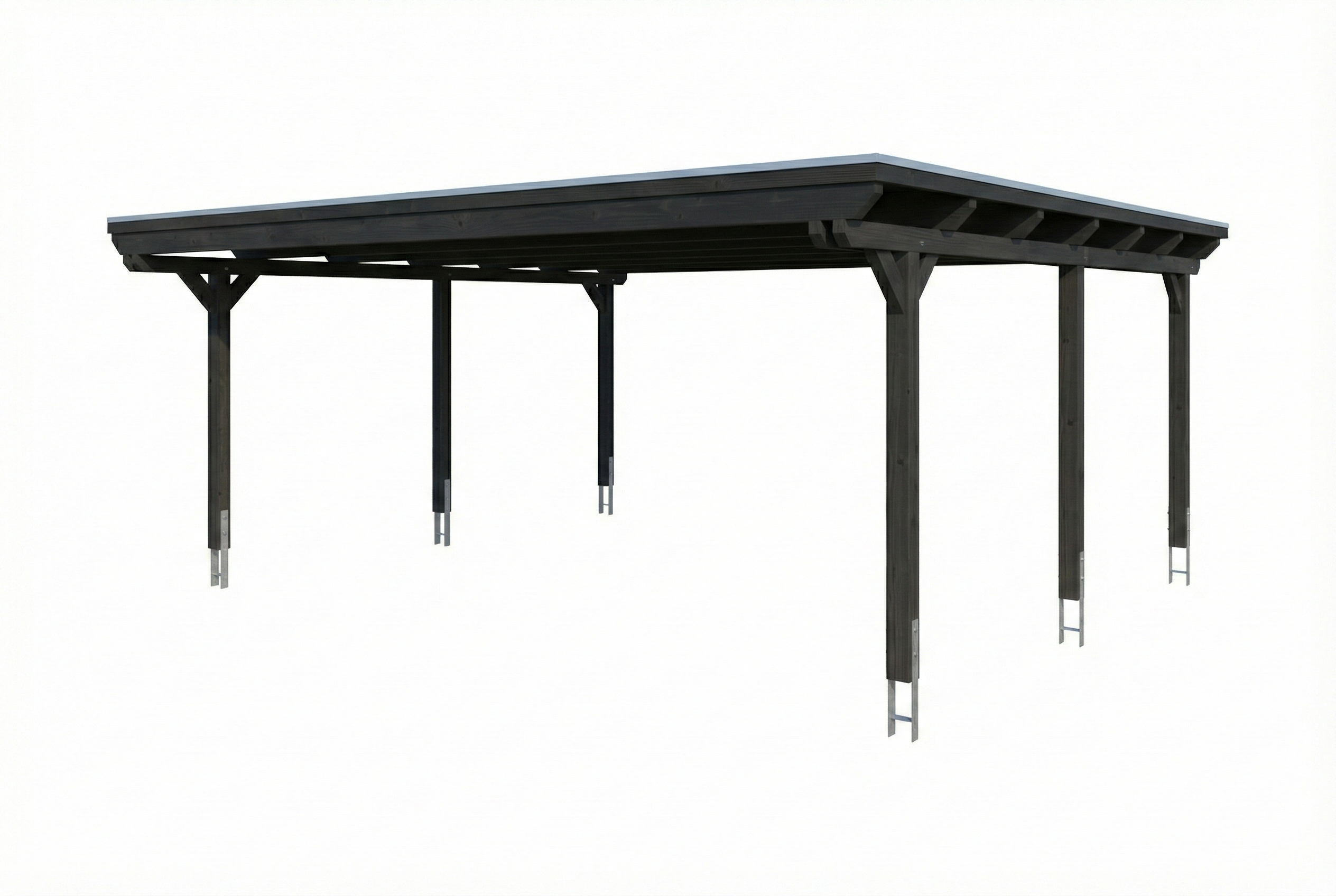 Carport Emsland 609 x 604 cm, stalen dakplaten met anticondensvlies, antraciet