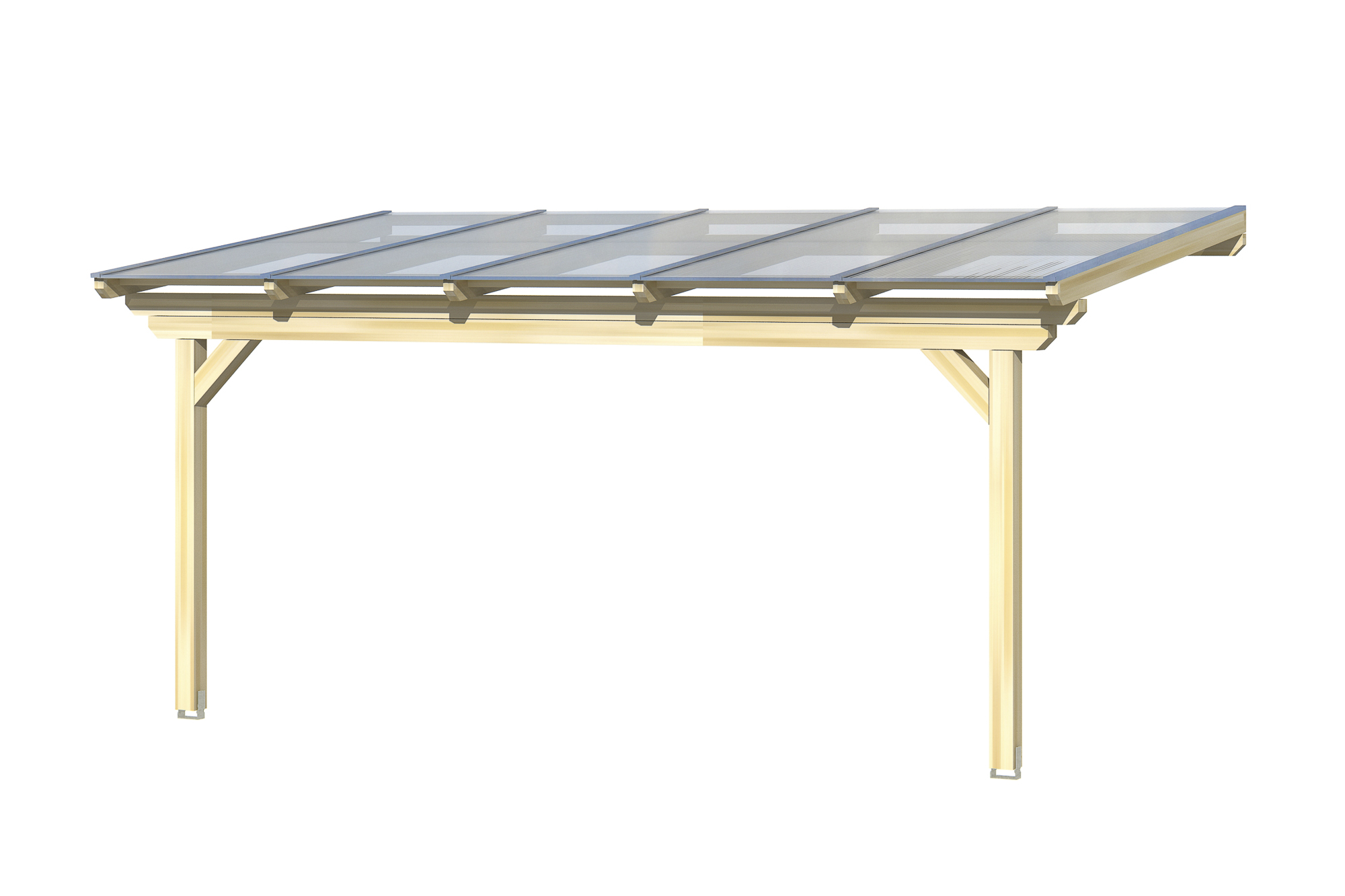 Terrasoverkapping Ancona 541 x 400 cm, gelamineerd hout, onbehandeld