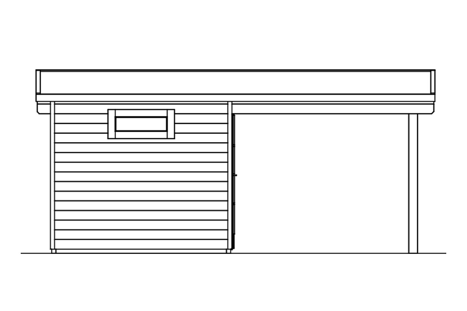 Chalet de jardin DILBEEK, 513 x 320 cm, 28mm, non traité