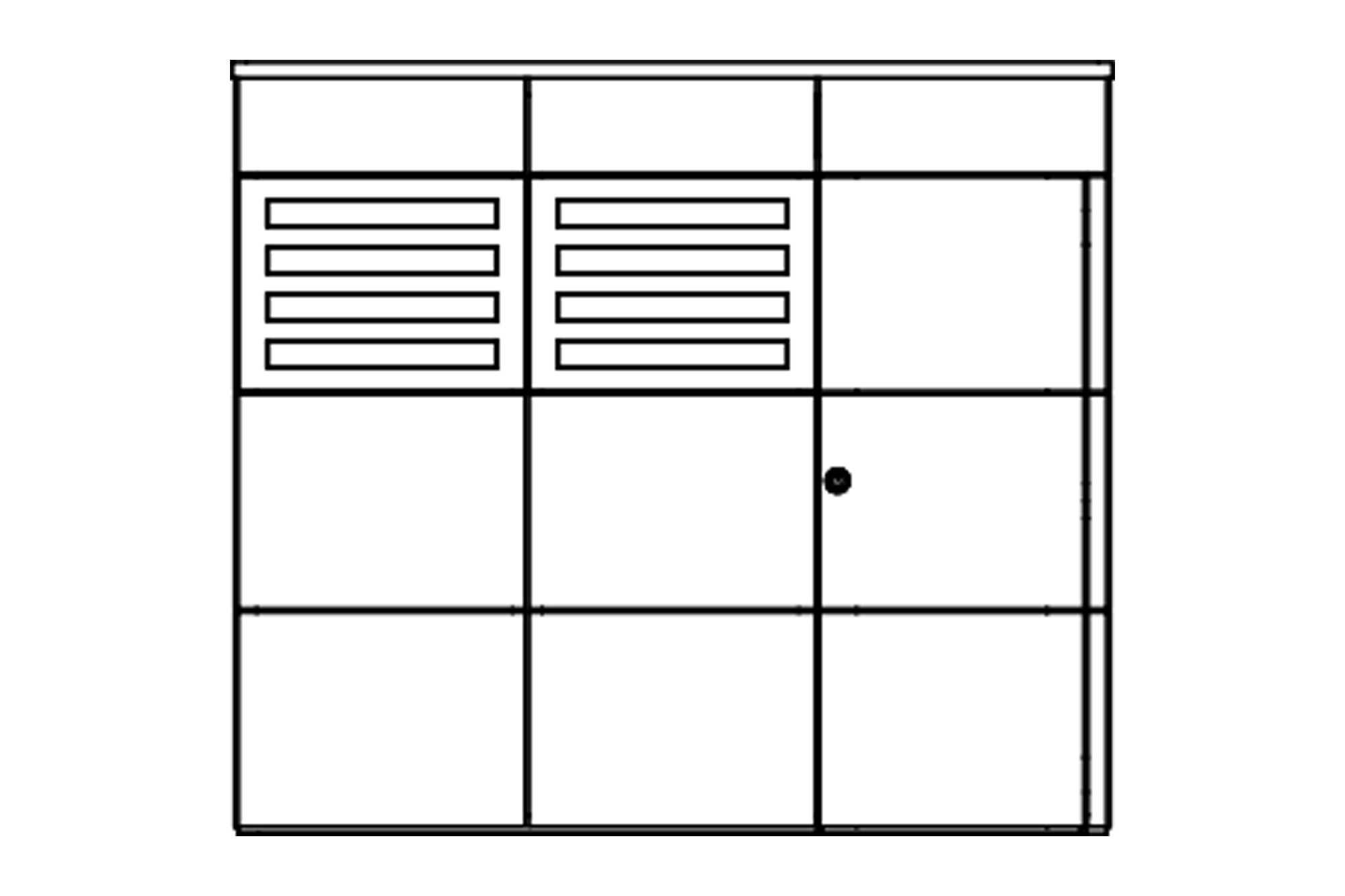 Abri de jardin BRISBANE 2, 253x169cm, gris ardoise