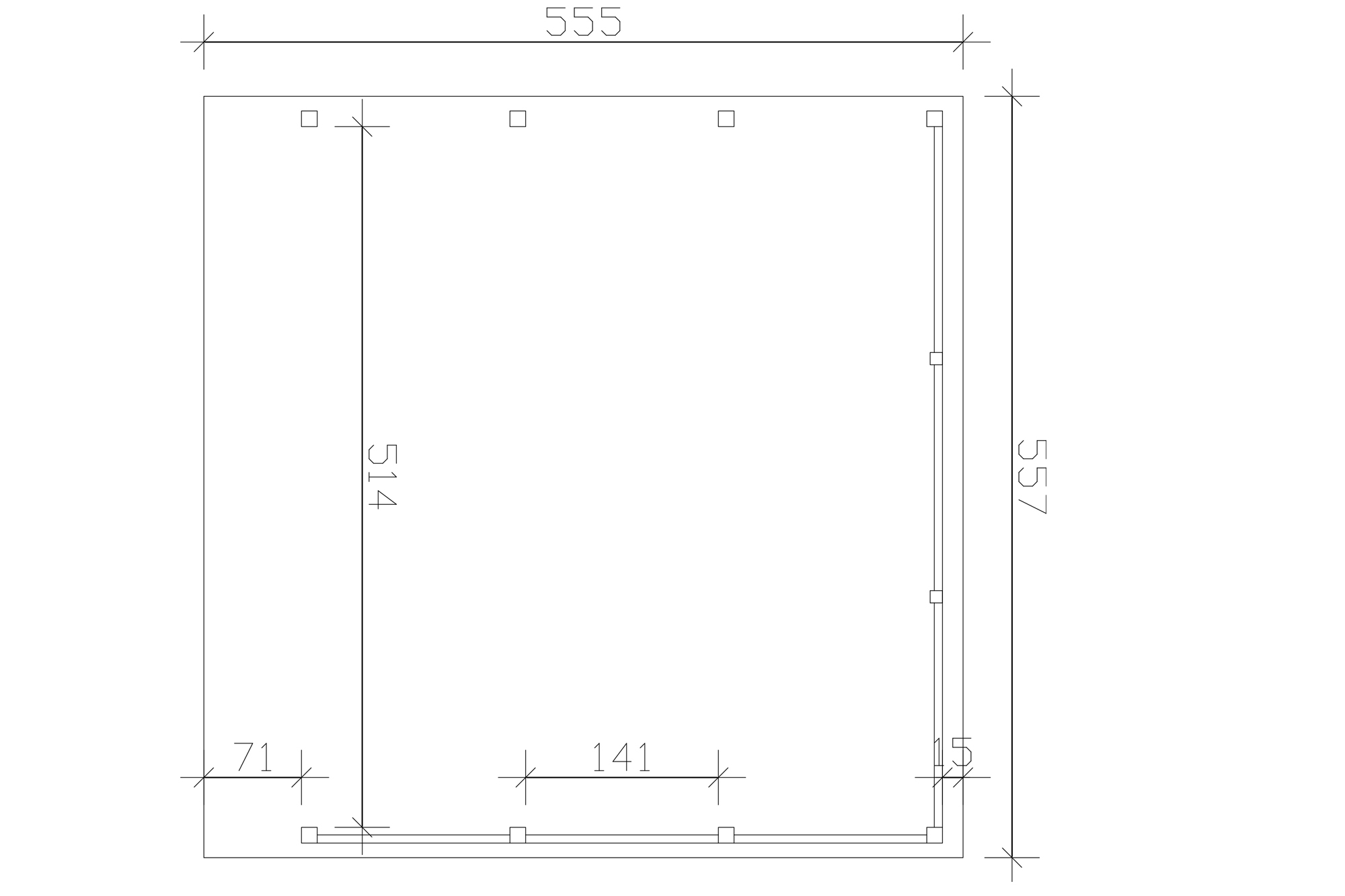 Grafik (Grundriss): Carport Friesland Set 13