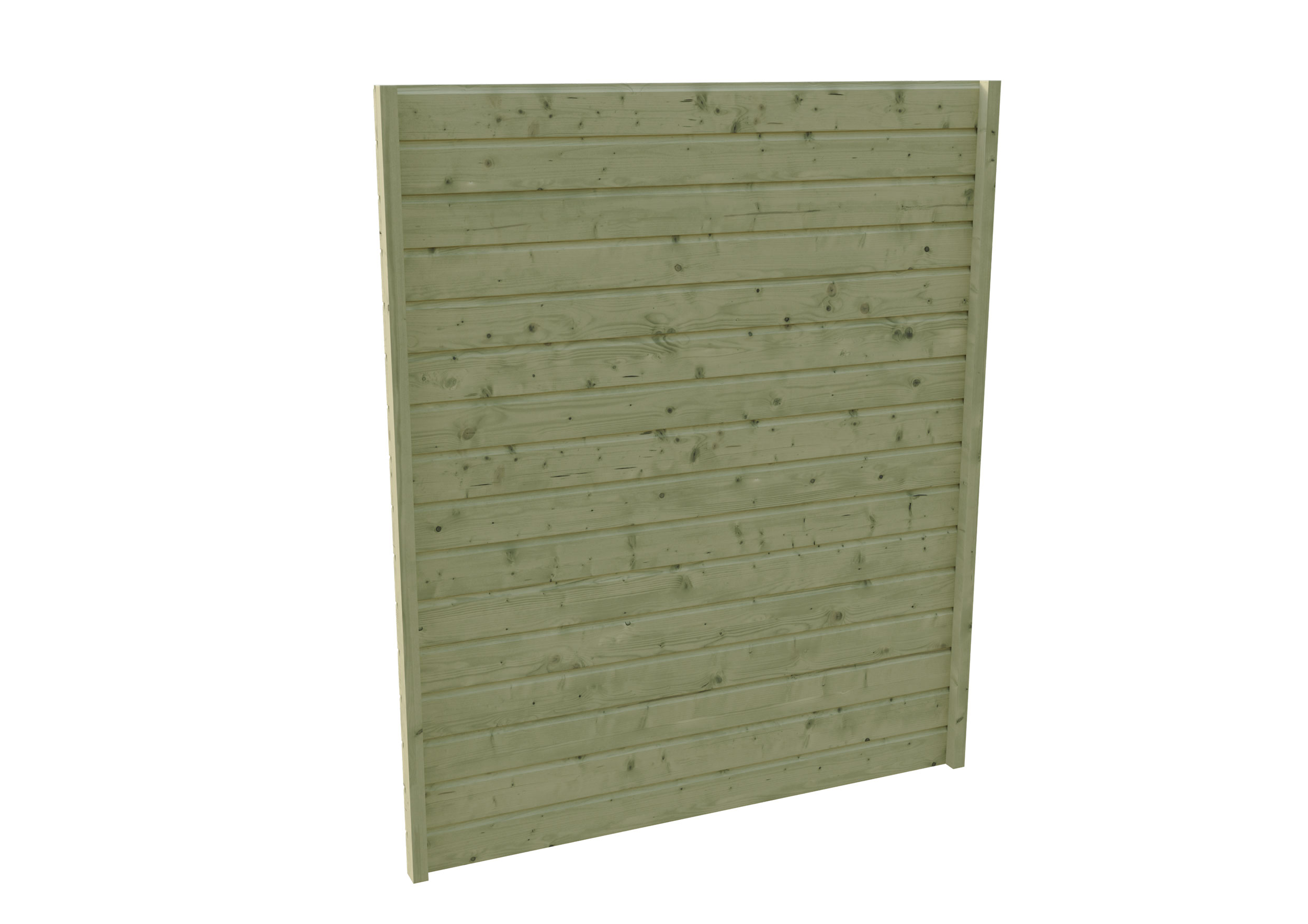 Seitenwand Profilschalung 141x200cm,  grün imprägniert