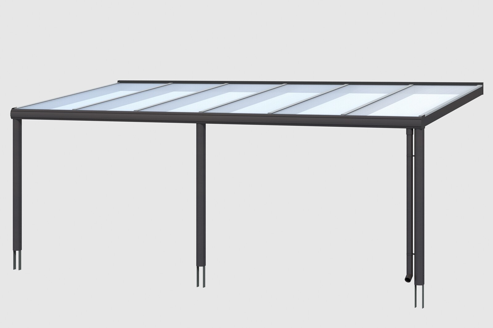 Terrassenüberdachung Garda 648 x 357 cm, Aluminium, anthrazit