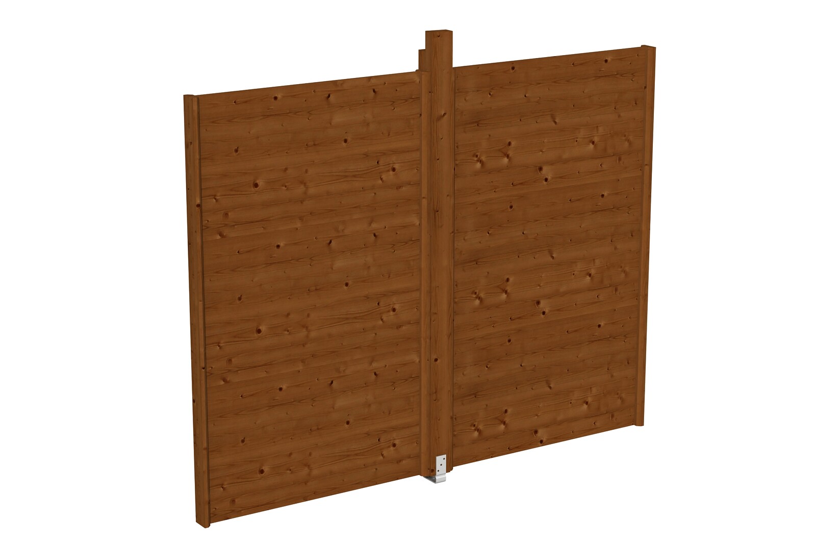 Wall for gazebo Toulouse 270 x 209 cm, spruce, colour pre-treated in walnut